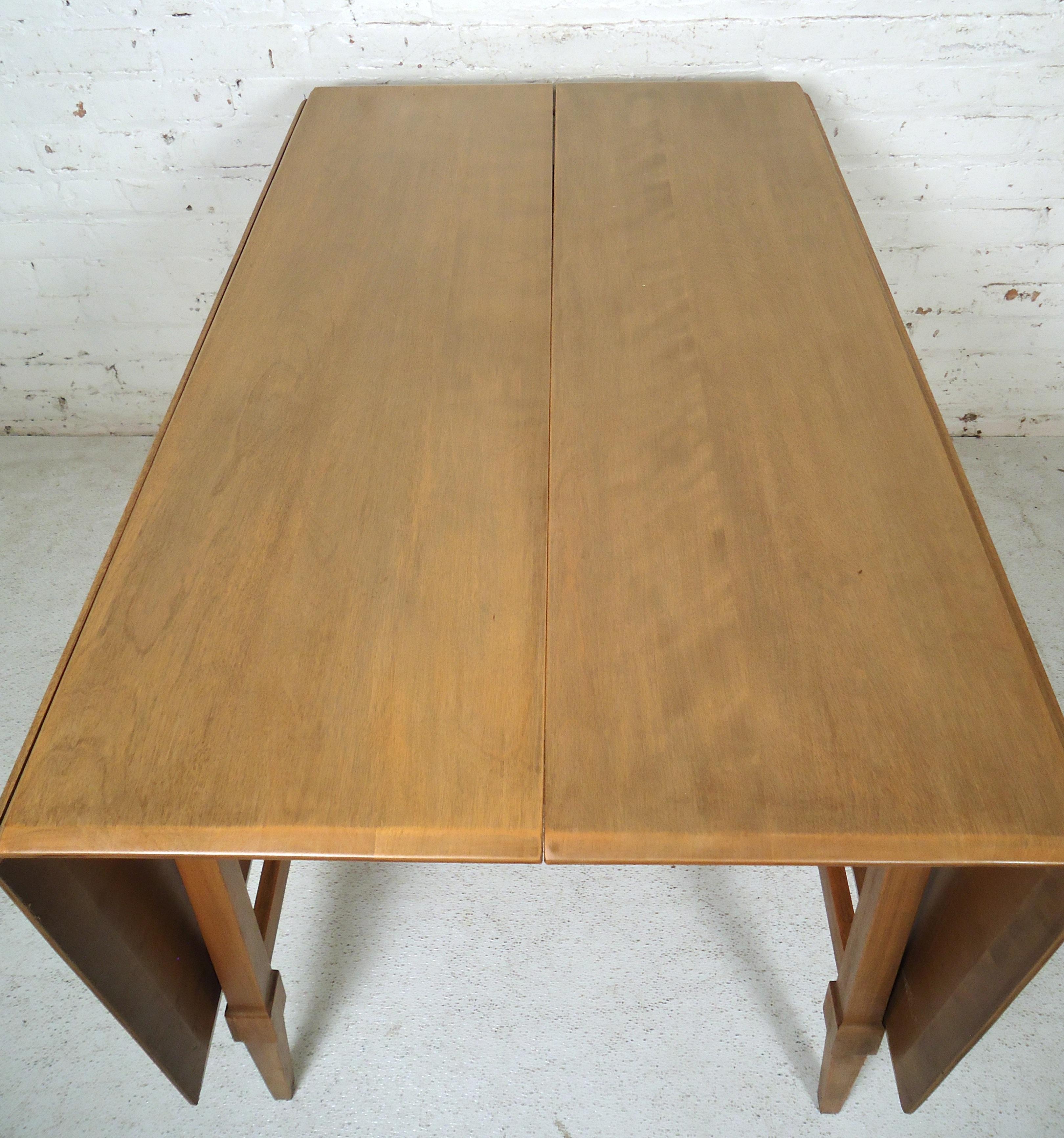 Mid-Century Modern Drop Leaf Table 6