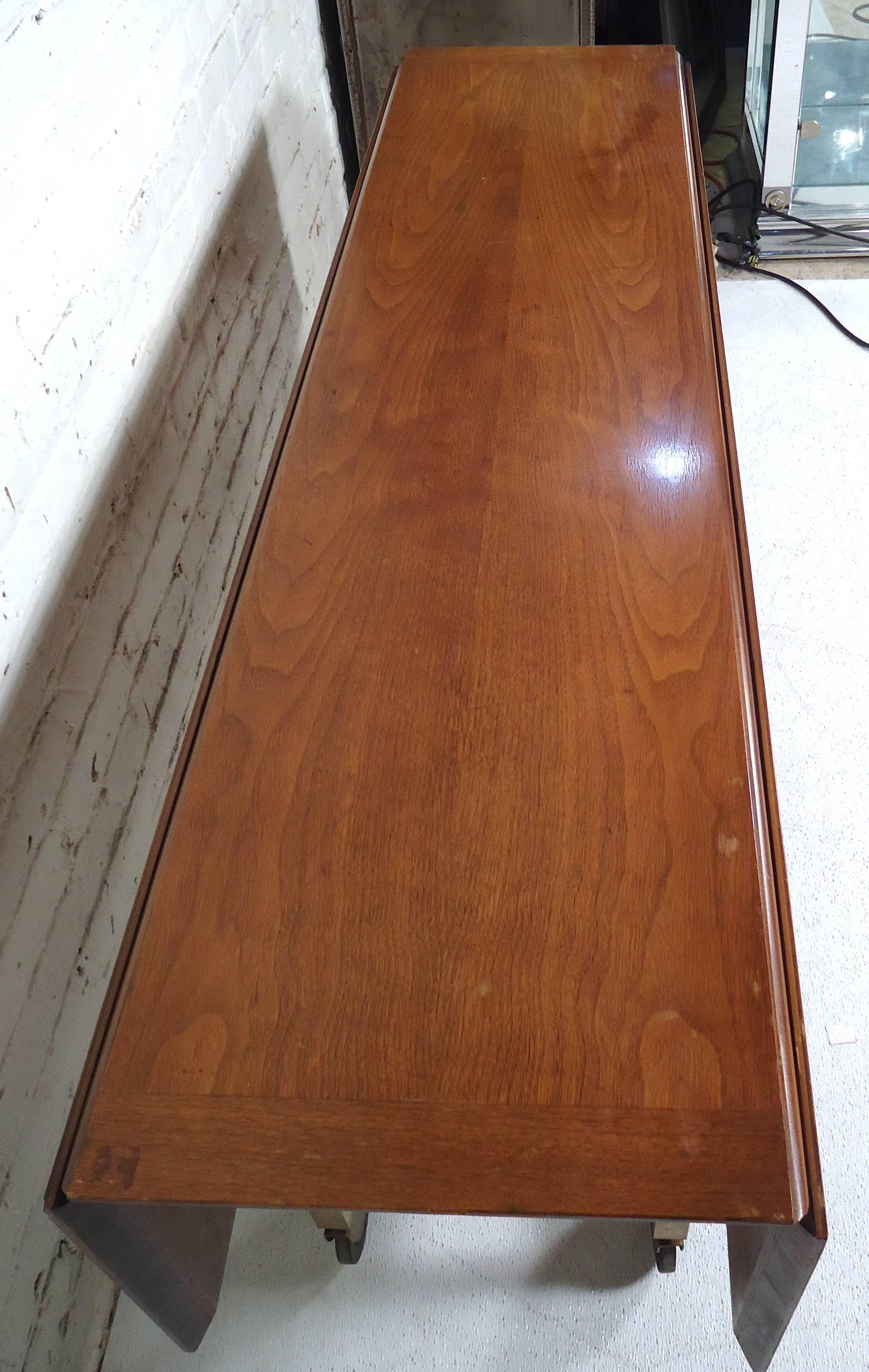 mid century modern drop leaf table