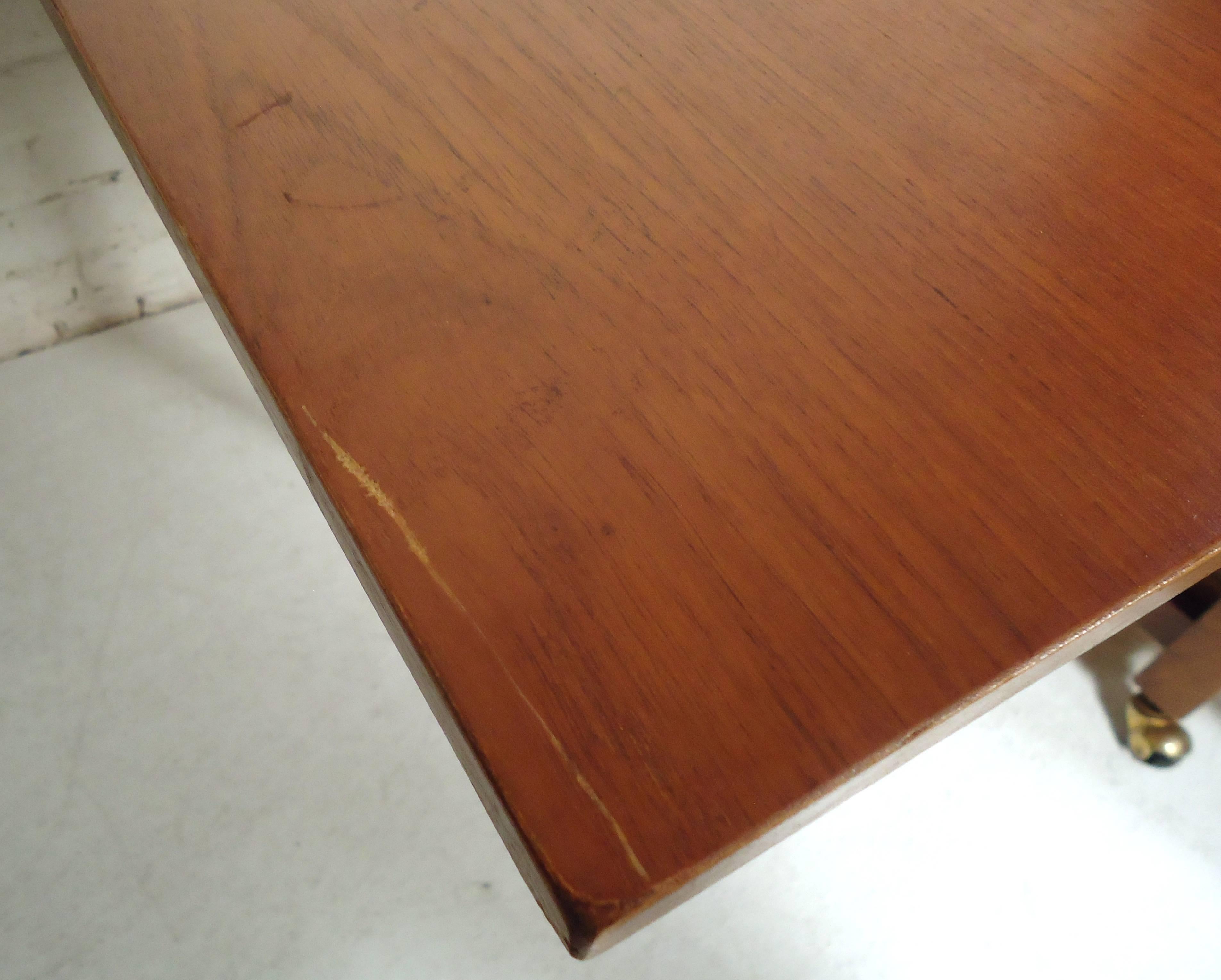 mid century drop leaf table