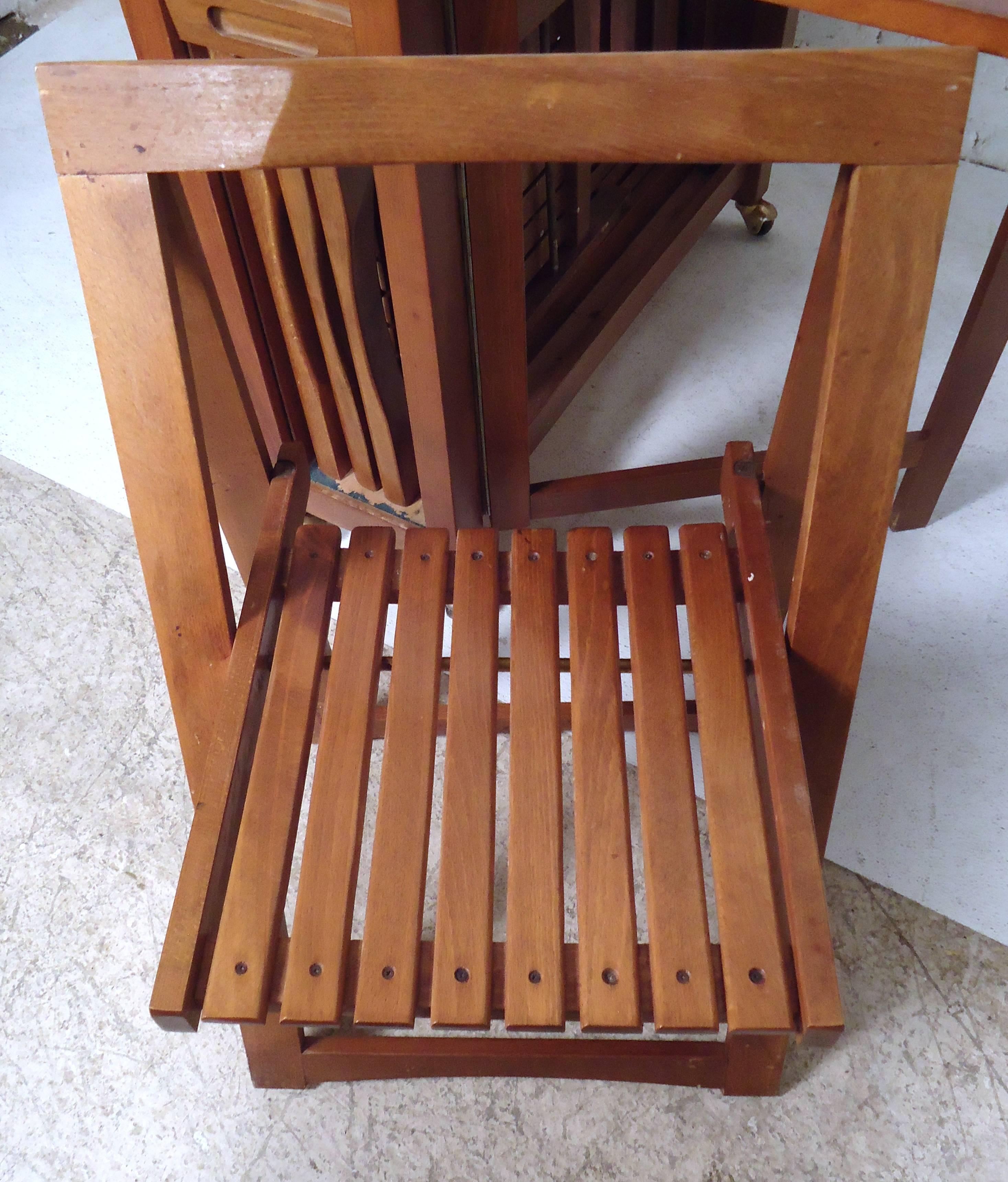 Mid-20th Century Mid-Century Modern Drop-Leaf Table