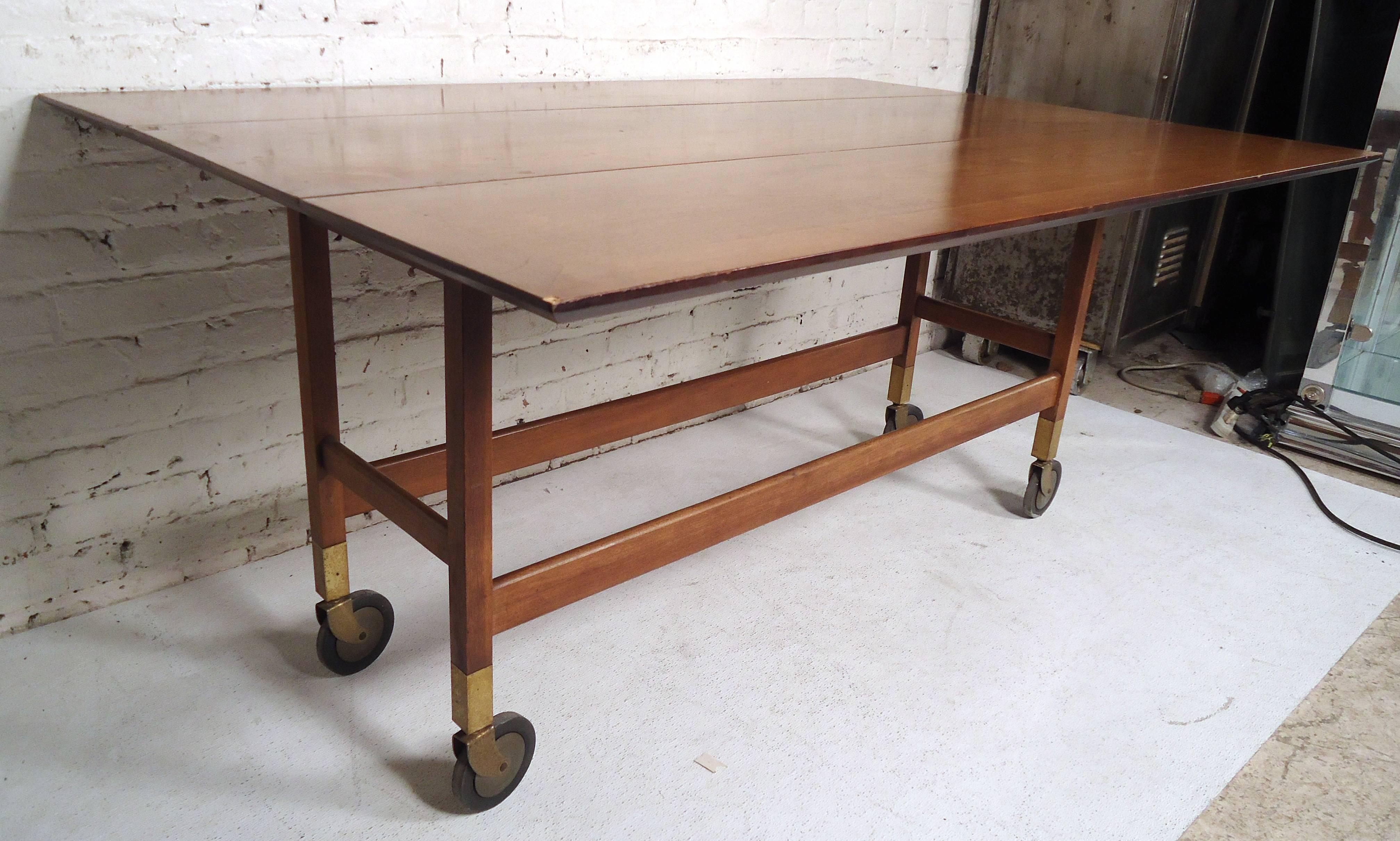 mid century drop leaf table