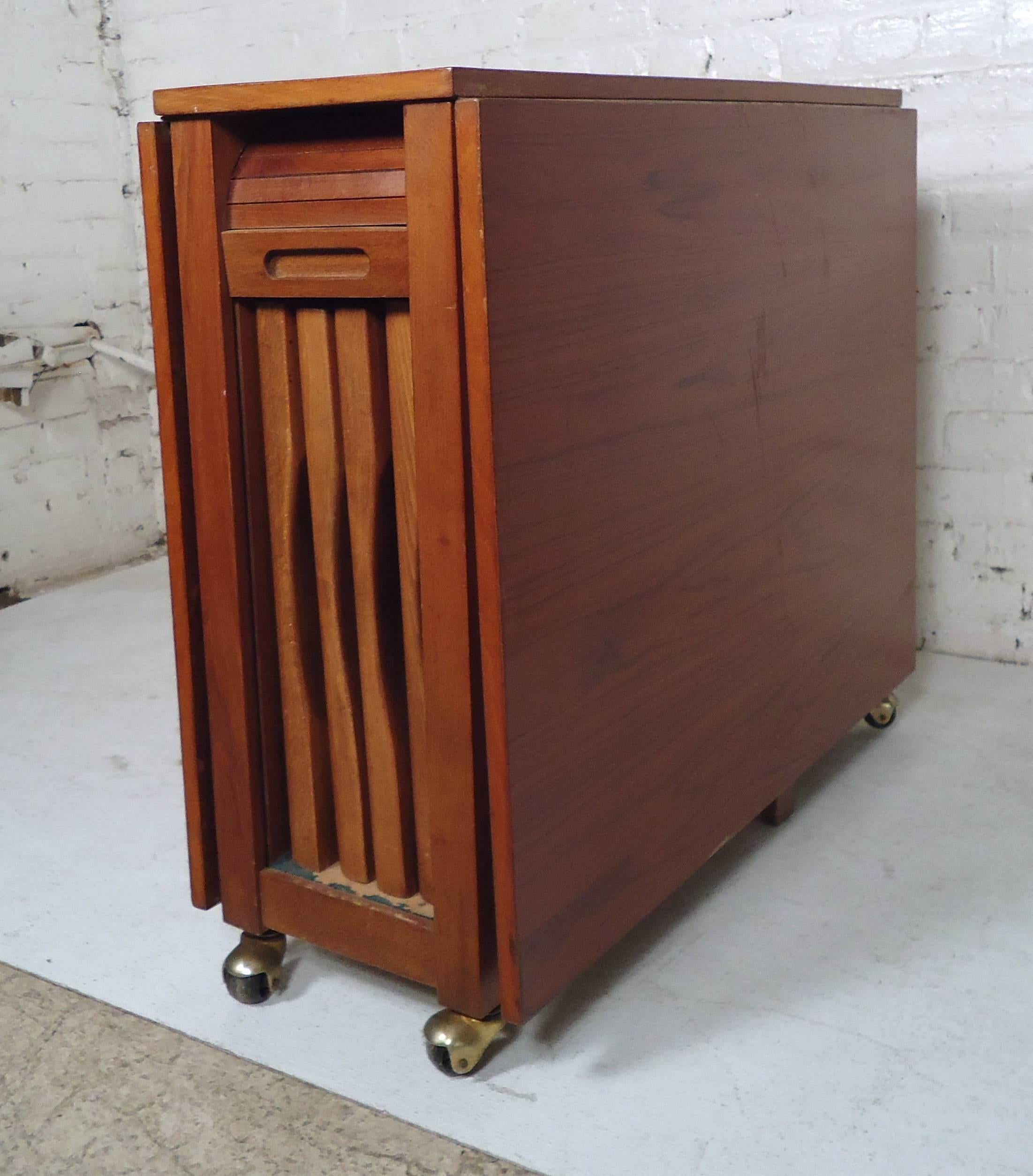 Mid-Century Modern Drop-Leaf Table 4
