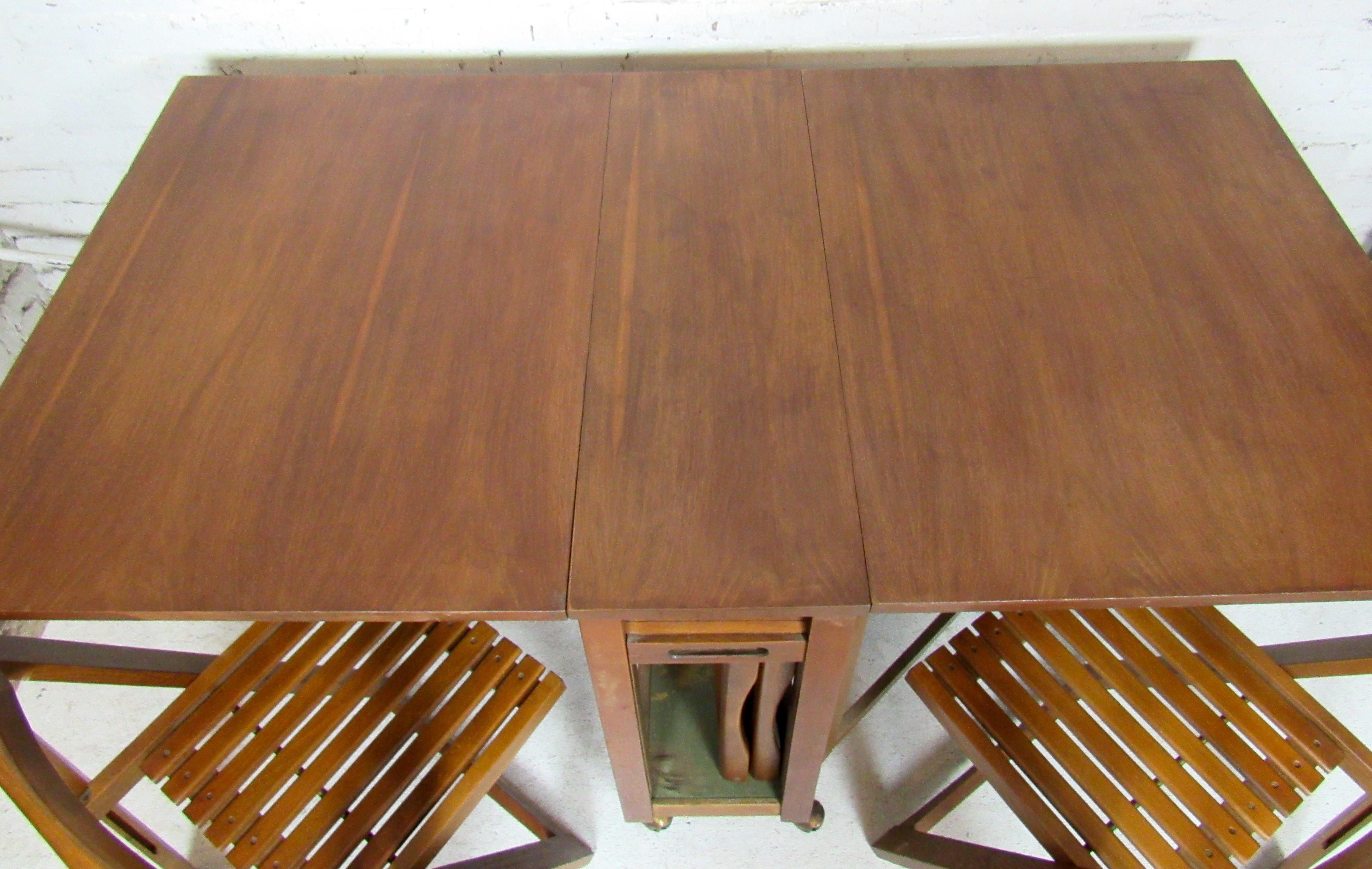 Mid-Century Modern Drop-Leaf Table 4