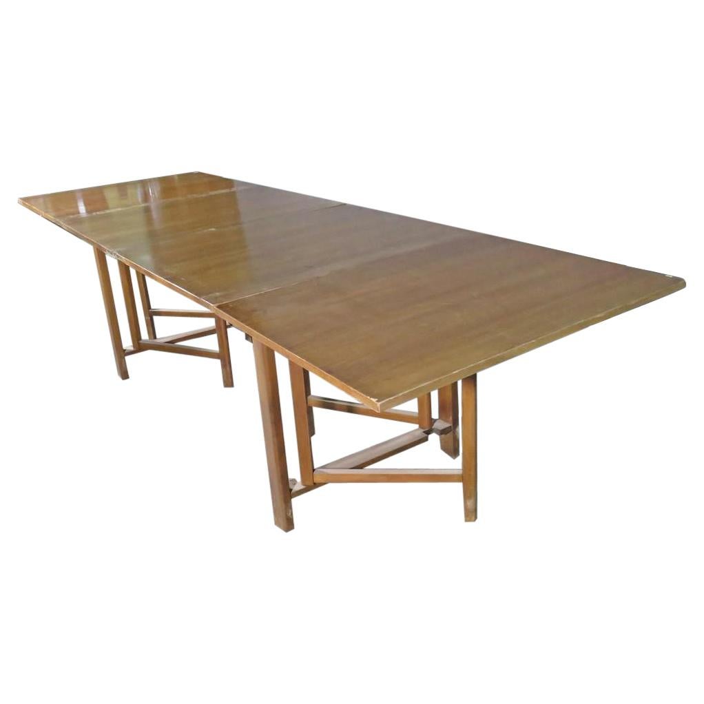 Mid-Century Modern Drop Leaf Table in Walnut