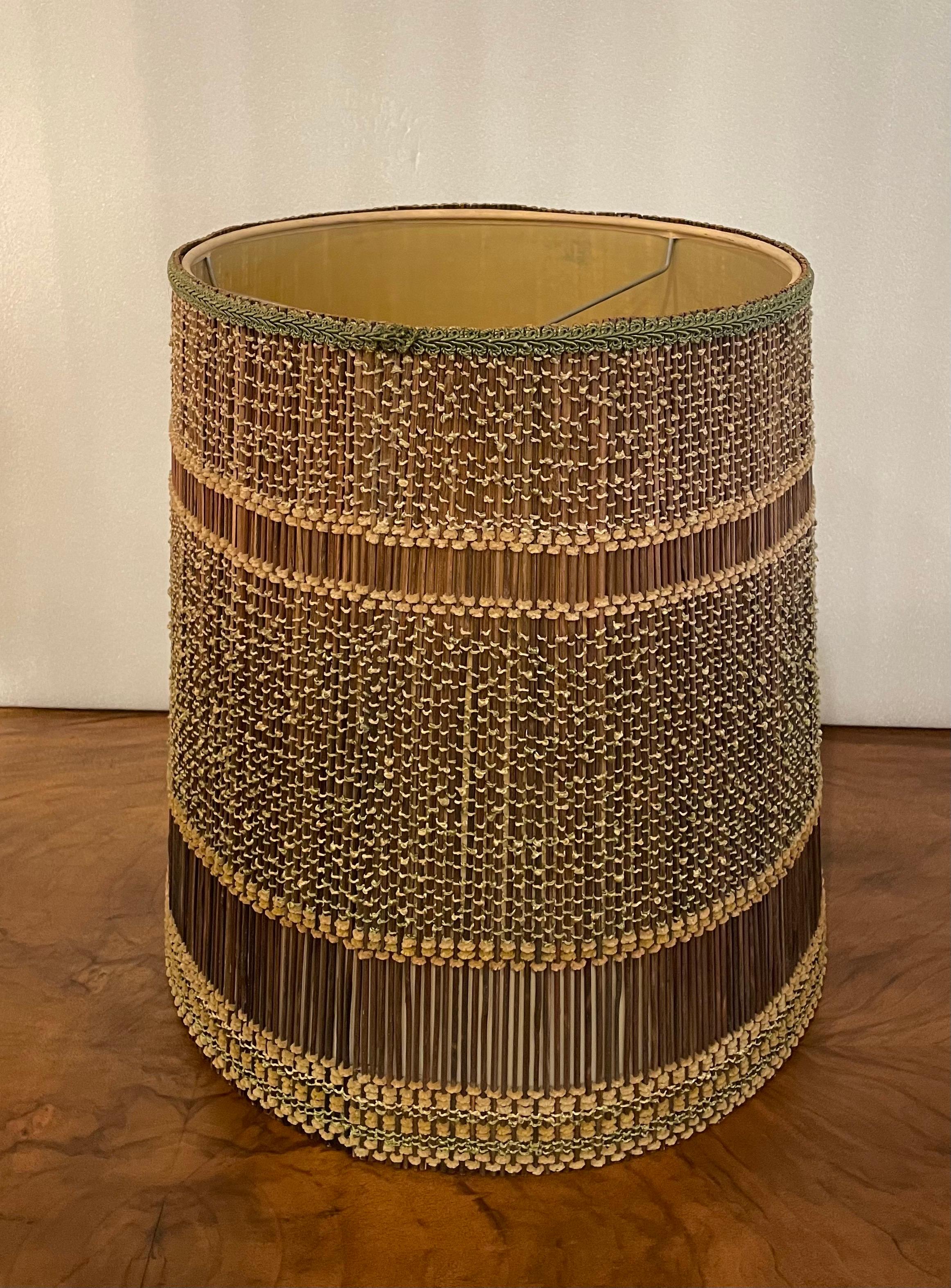 North American  Mid-Century Modern Drum Cylinder Lamp Shade by Maria Kipp