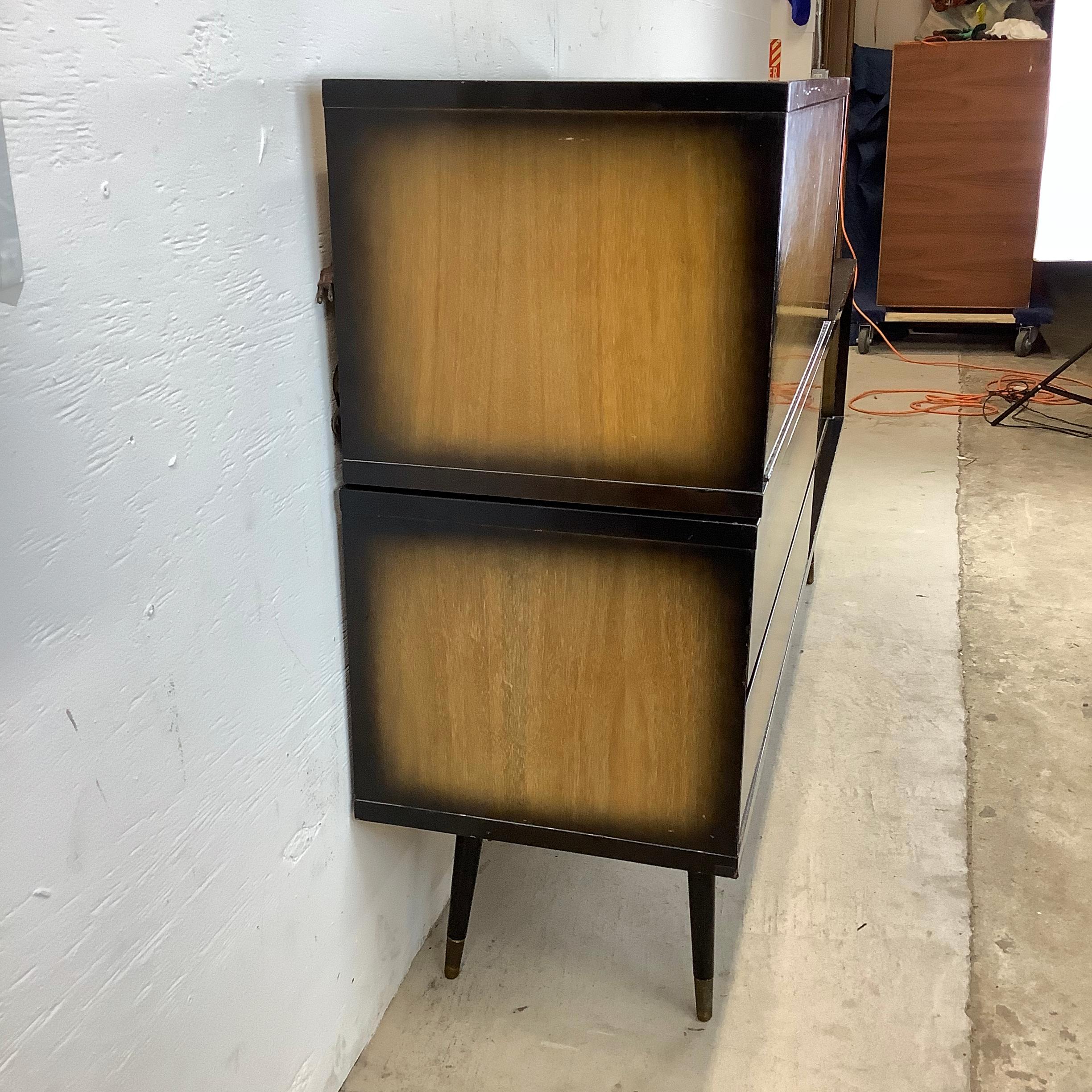 Veneer Mid-Century Modern Dry Bar Cabinet