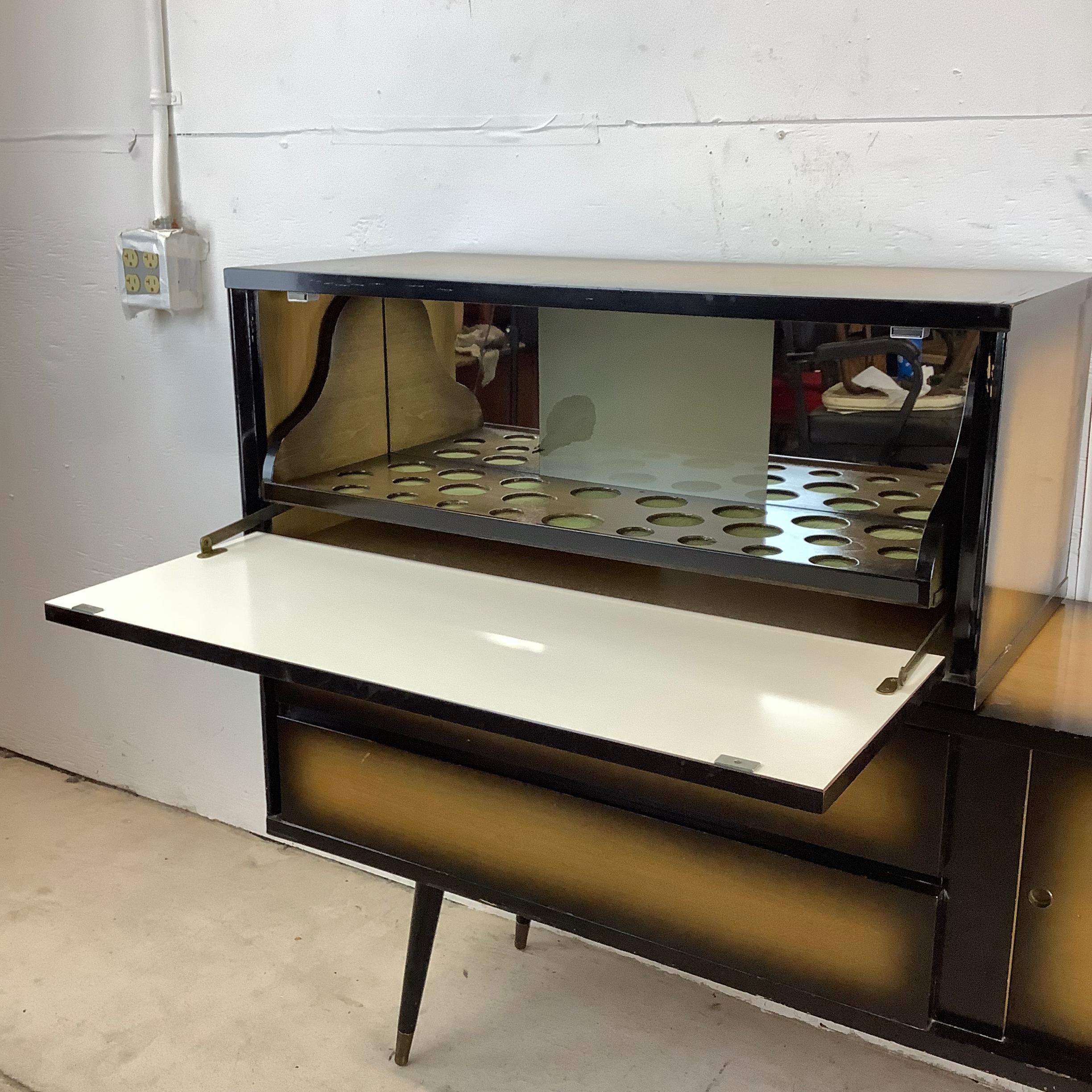Mid-Century Modern Dry Bar Cabinet 1
