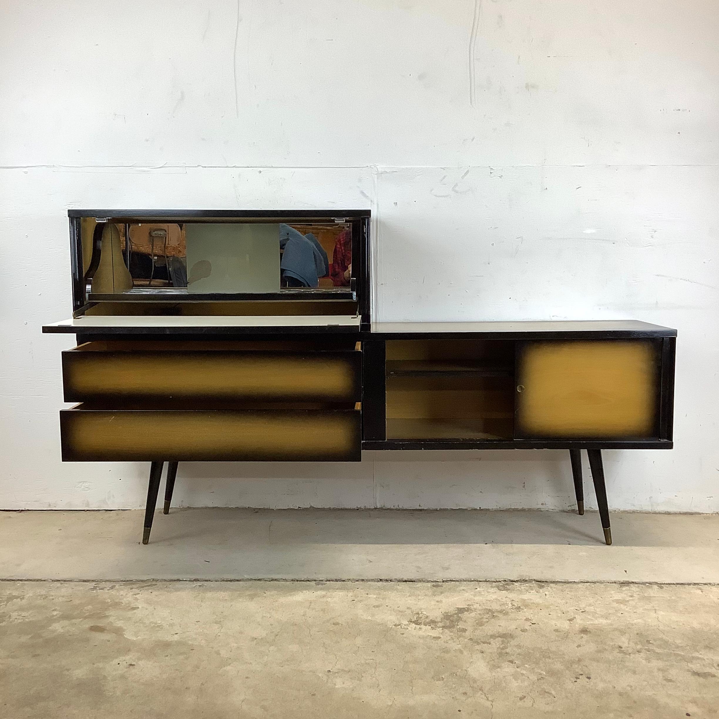 Mid-Century Modern Dry Bar Cabinet 2