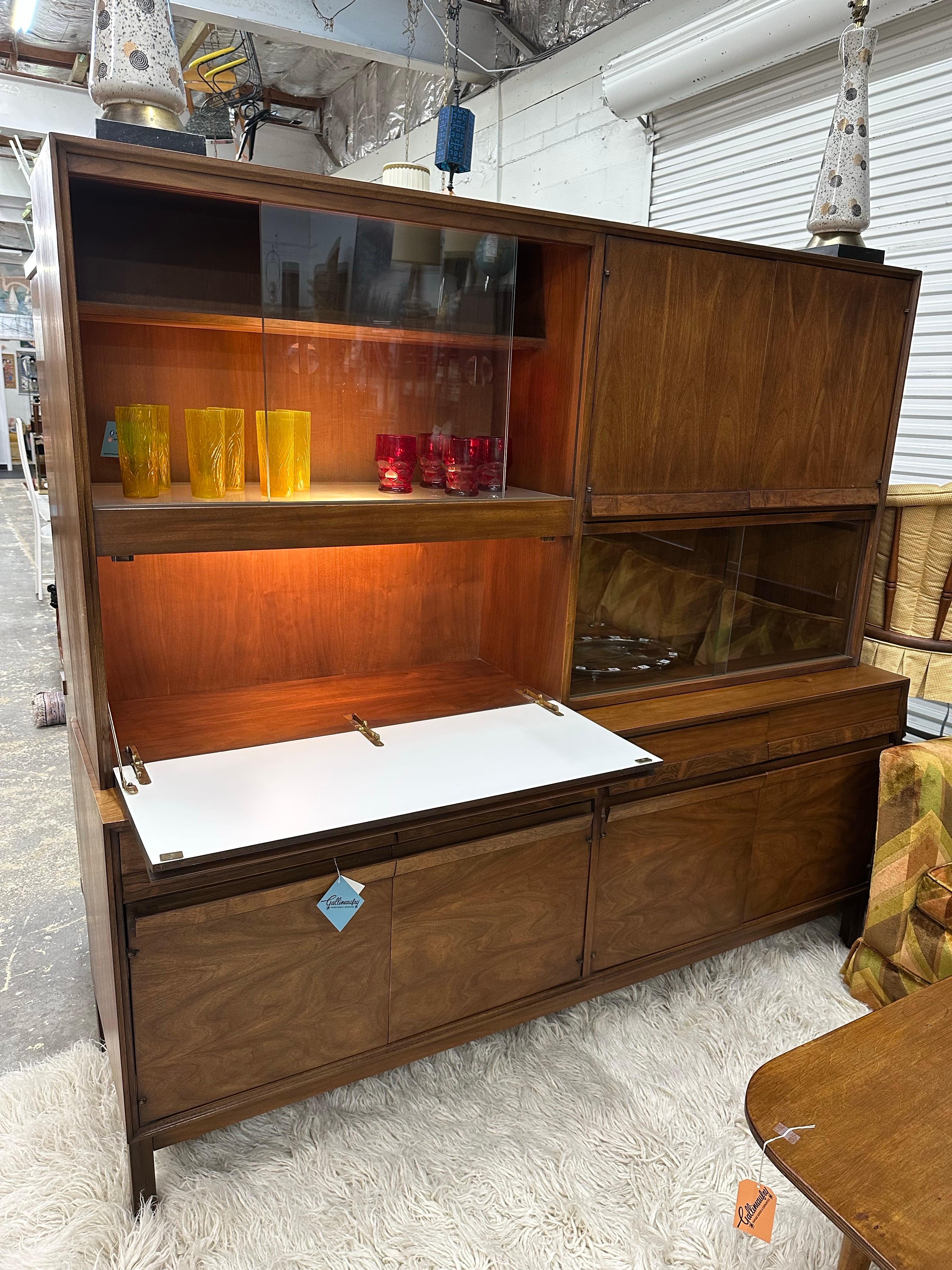 Mid-Century Modern Mid Century Modern Dry Bar Display Cabinet by American of Martinsville