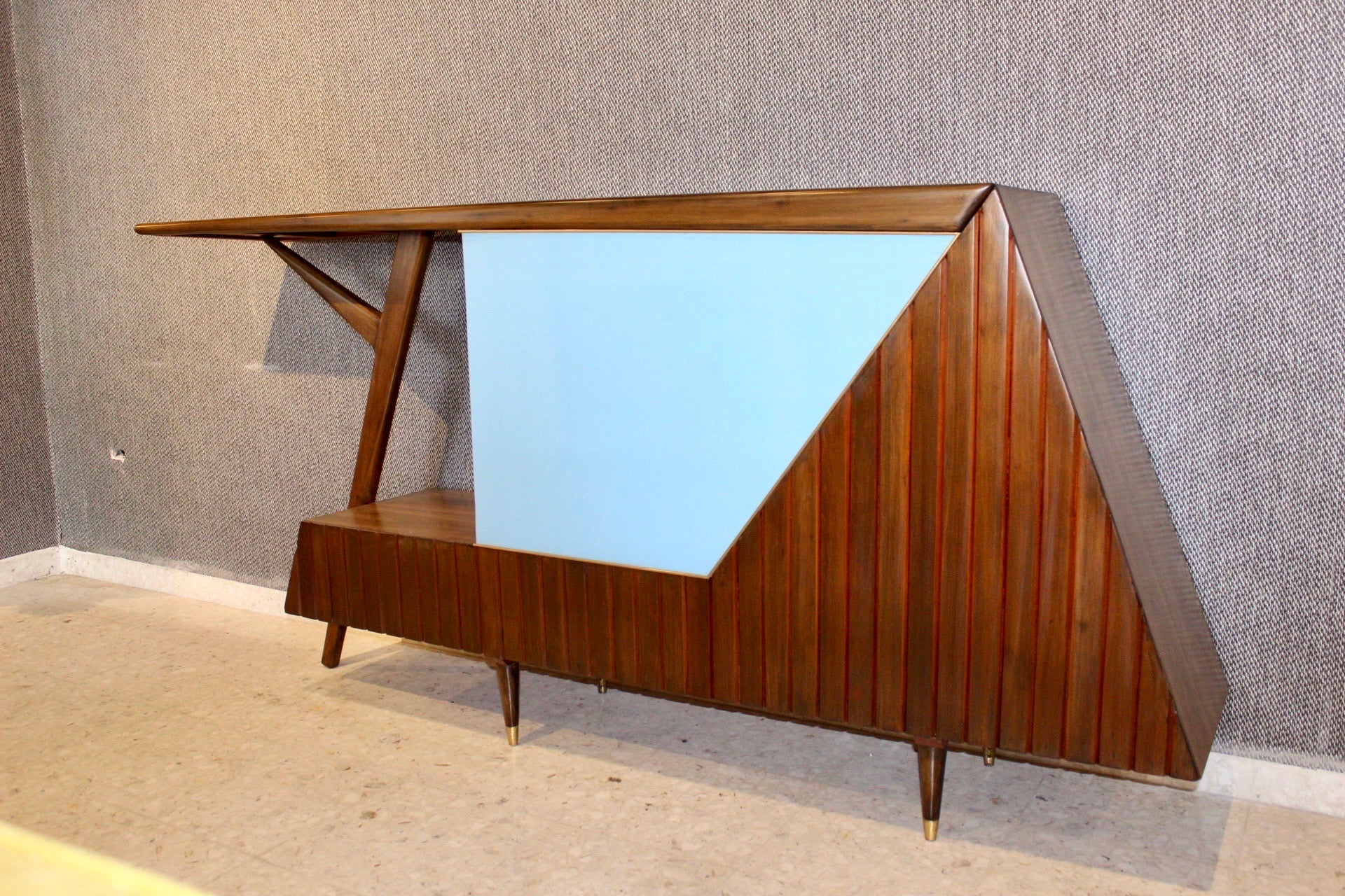 mid century modern dry bar