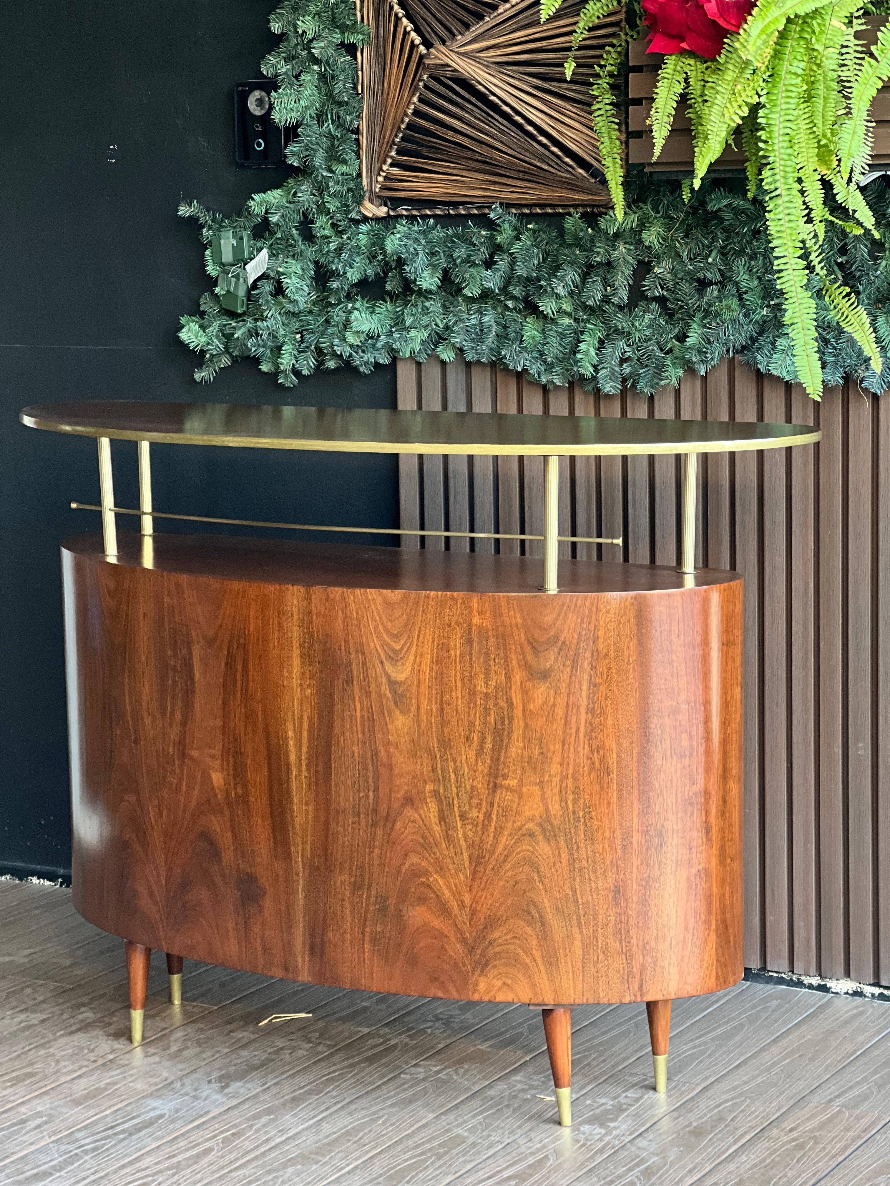 Laiton Le bar mi-siècle moderne