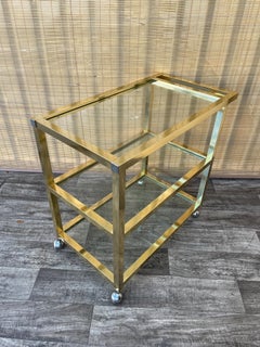 Mid Century Modern Dry Bar/ Serving Car in the Pierre Vandel Style. Circa 1970s