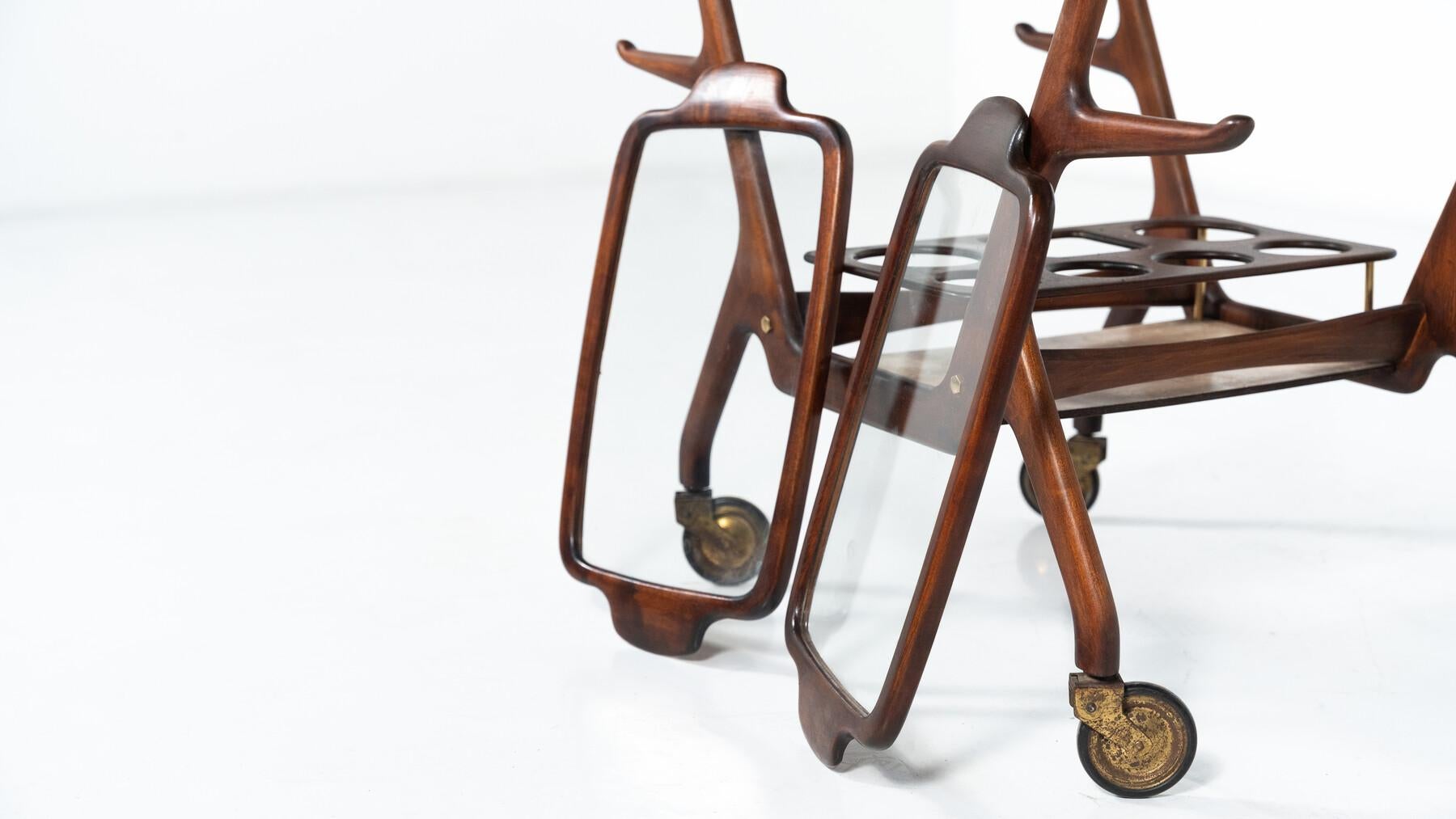 Mid-Century Modern Dry Bar/ Trolley by Cesare Lacca, Italy, 1950s For Sale 6