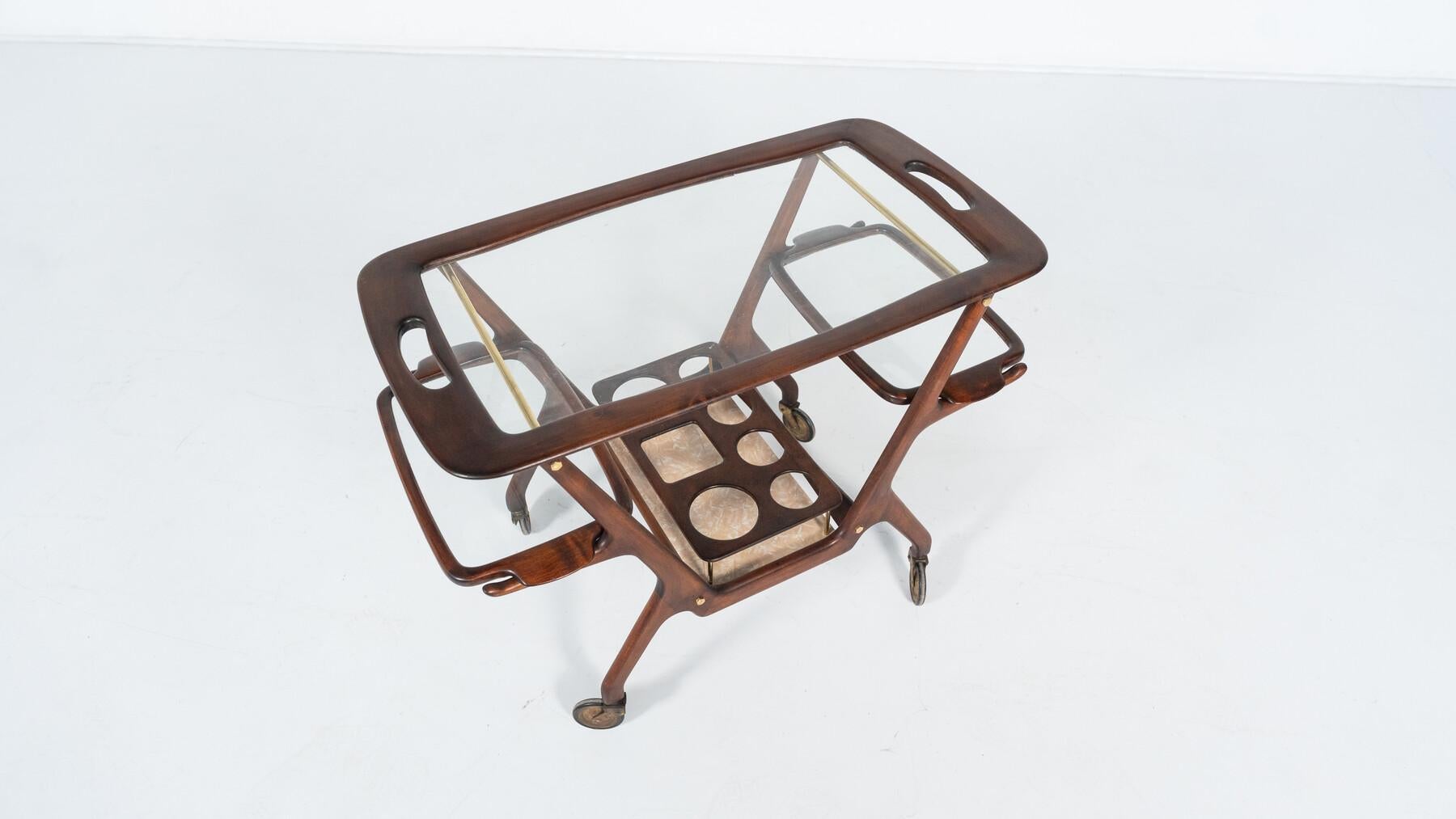 Mid-Century Modern Dry Bar/ Trolley by Cesare Lacca, Italy, 1950s For Sale 13