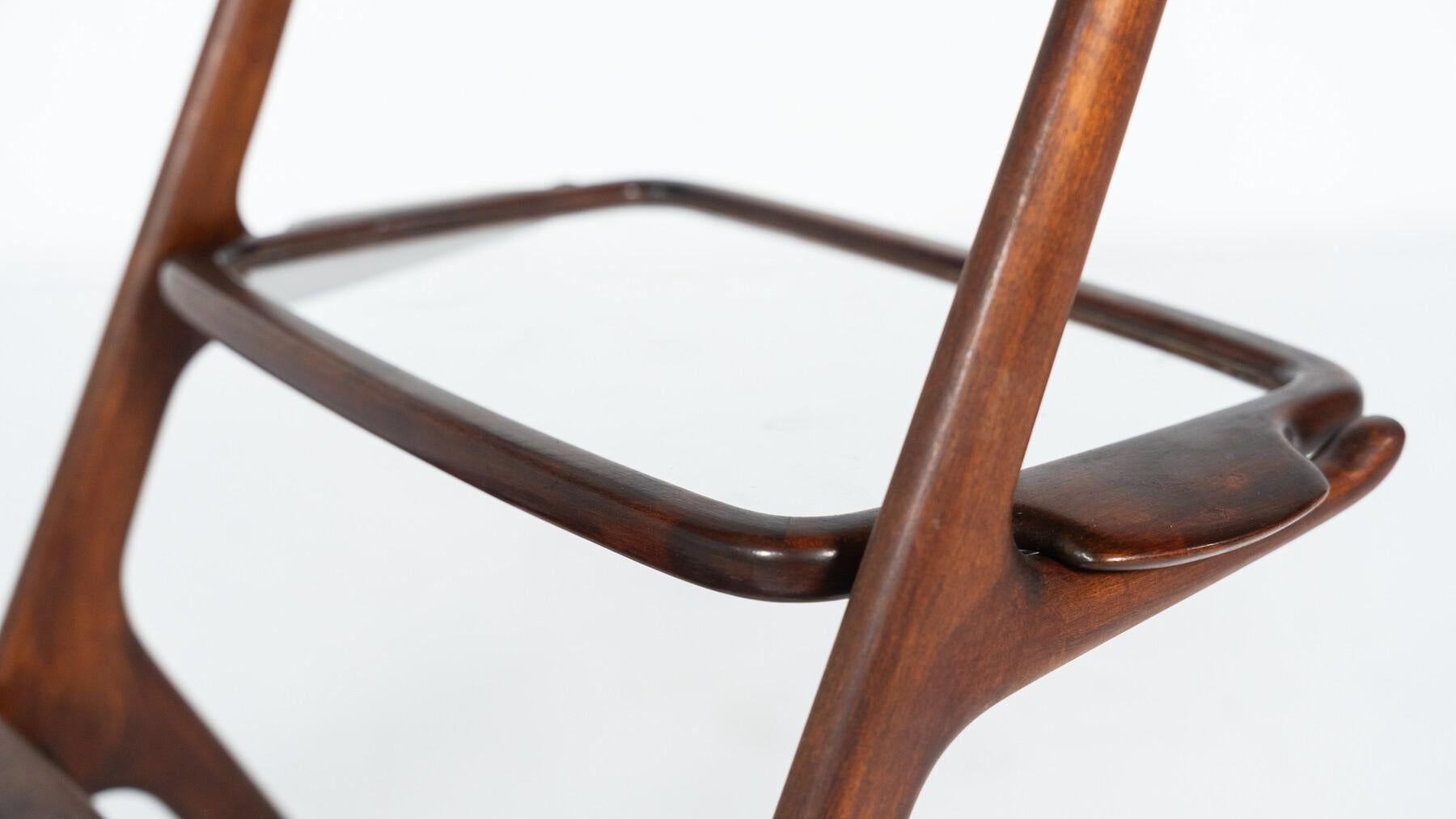 Italian Mid-Century Modern Dry Bar/ Trolley by Cesare Lacca, Italy, 1950s For Sale