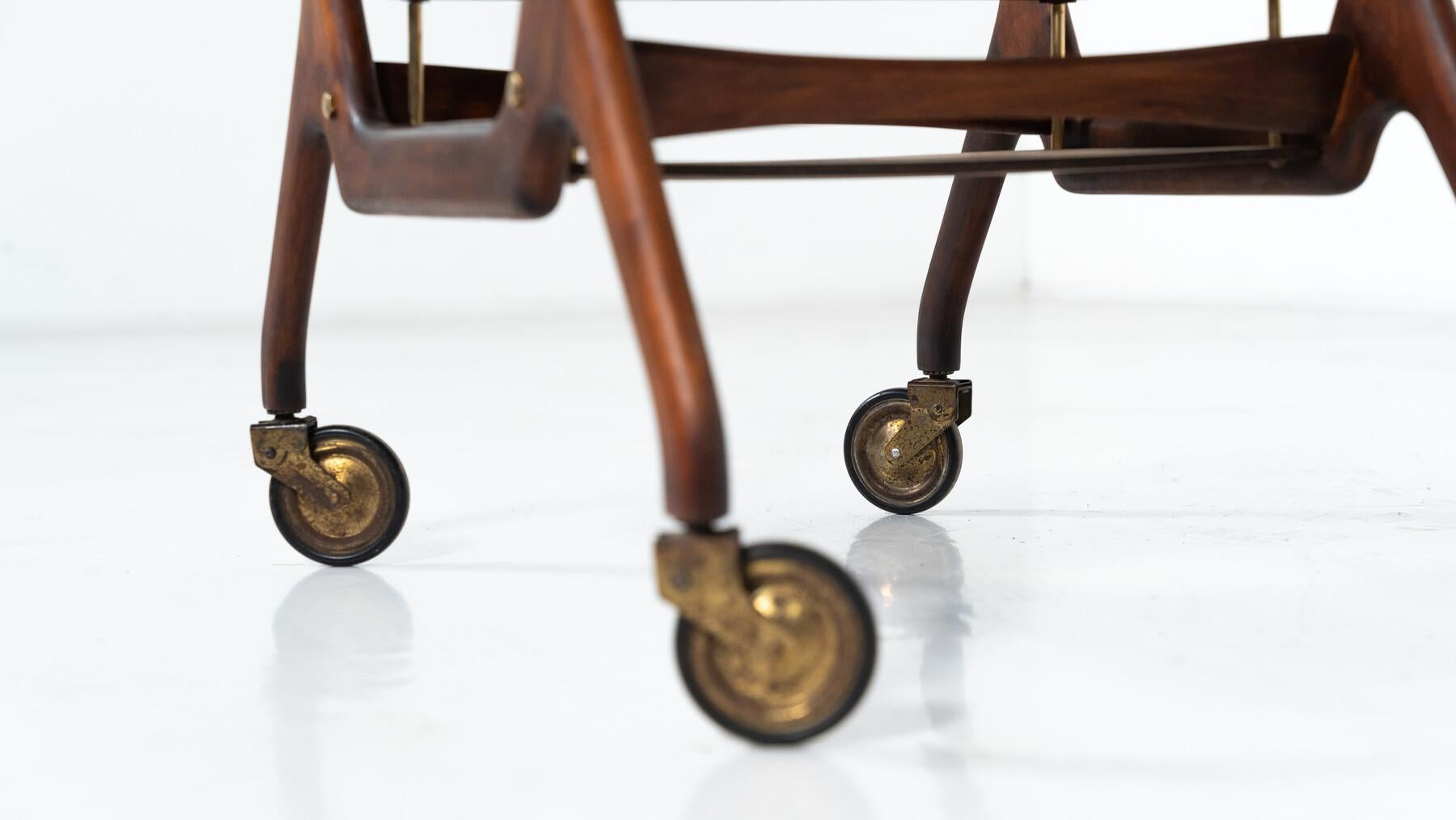 Mid-Century Modern Dry Bar/ Trolley by Cesare Lacca, Italy, 1950s For Sale 1