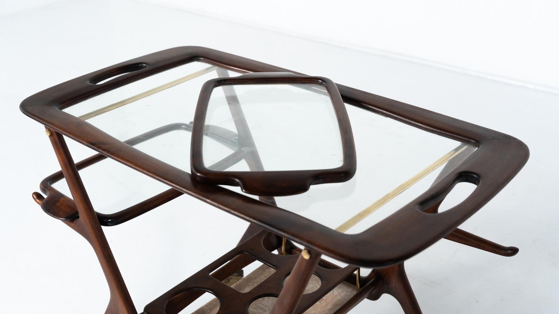 Mid-Century Modern Dry Bar/ Trolley by Cesare Lacca, Italy, 1950s For Sale 3