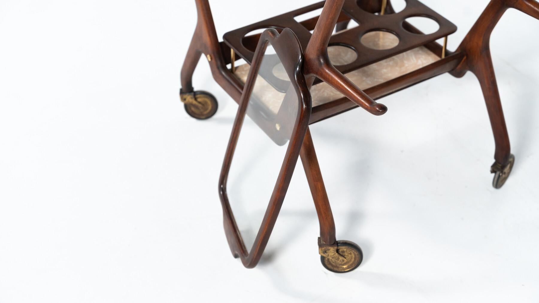 Mid-Century Modern Dry Bar/ Trolley by Cesare Lacca, Italy, 1950s For Sale 4