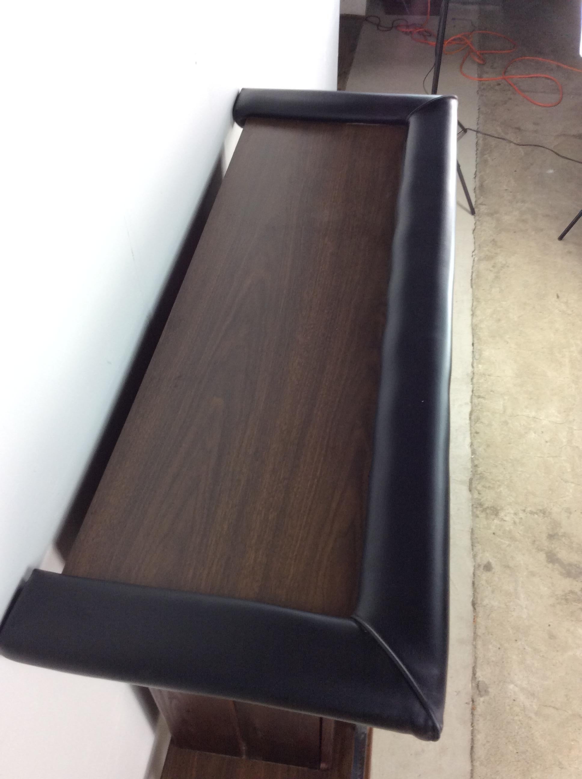 Mid-Century Modern Dry Bar with Black Vinyl Accents 4