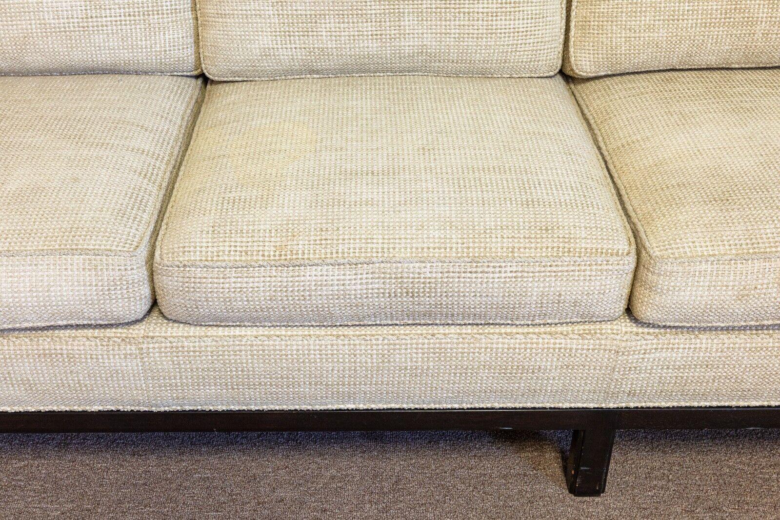 Mid Century Modern Dunbar Cream 8ft Sofa 1
