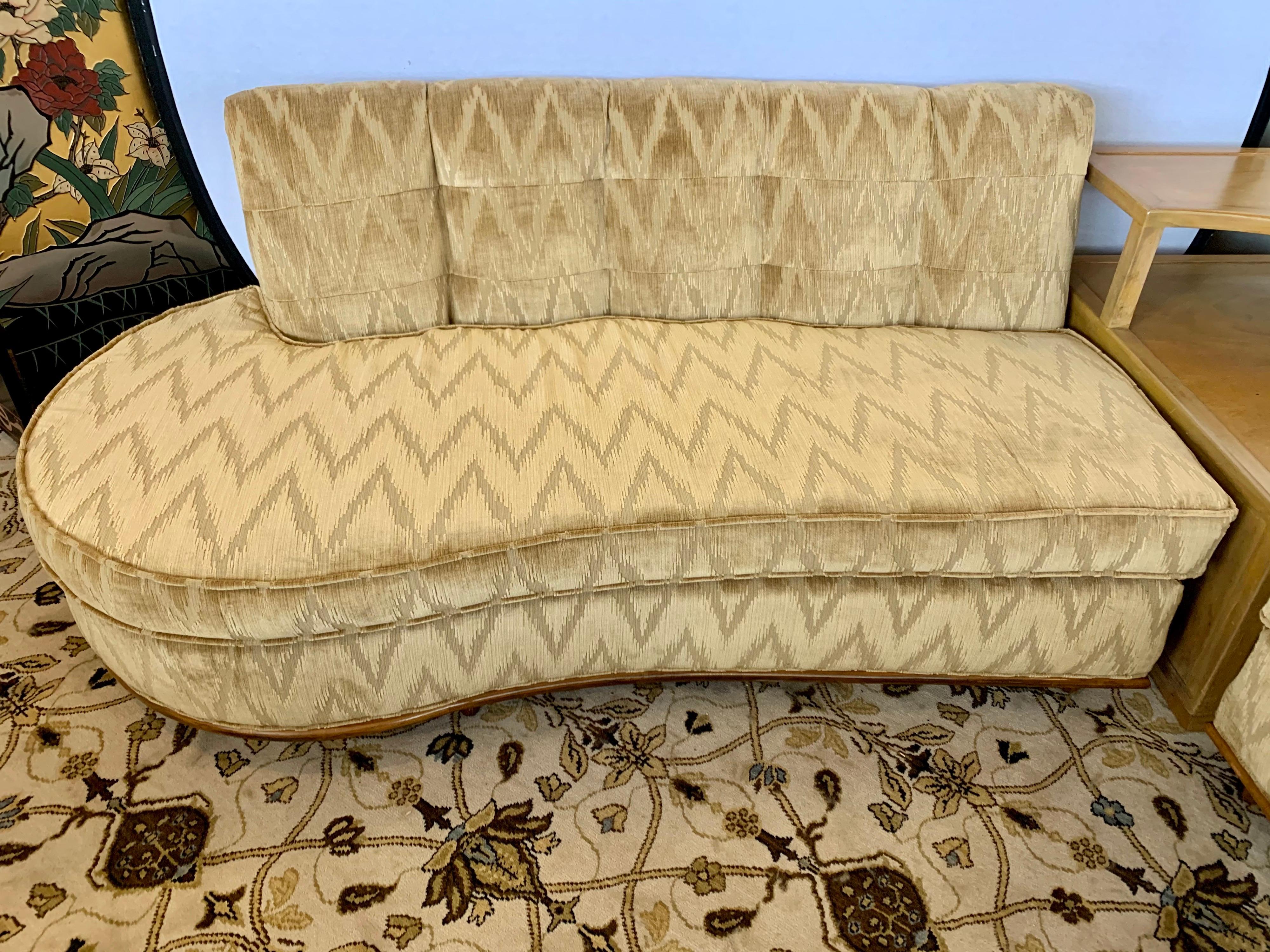 Fabric Mid-Century Modern Dunbar E. Wormley 3PC Sectional Sofa with Rare Corner Unit