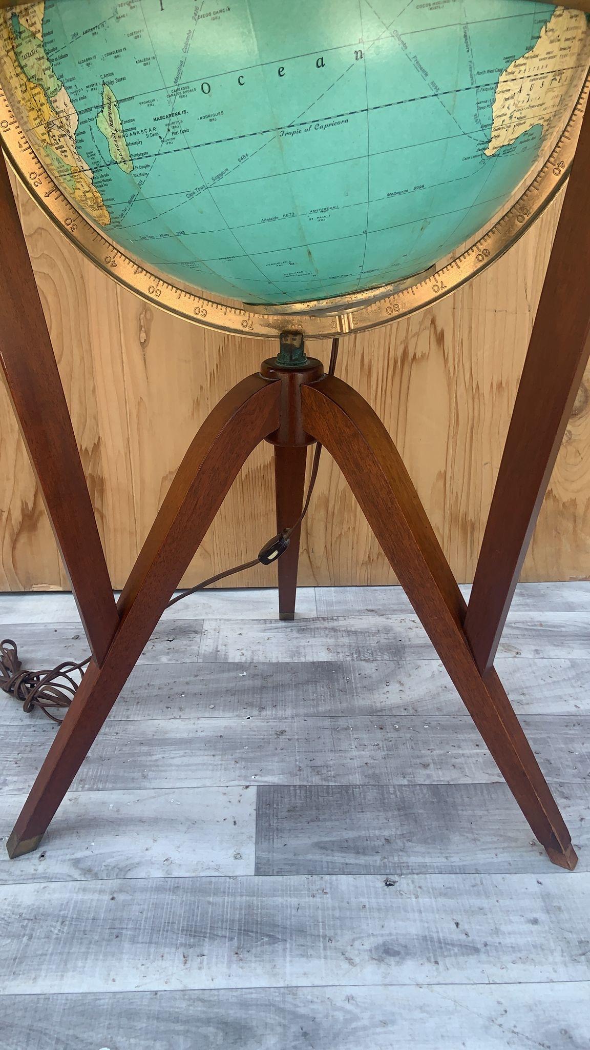 Mid-20th Century Mid Century Modern Dunbar Illuminated Floor Globe by Edward Wormley