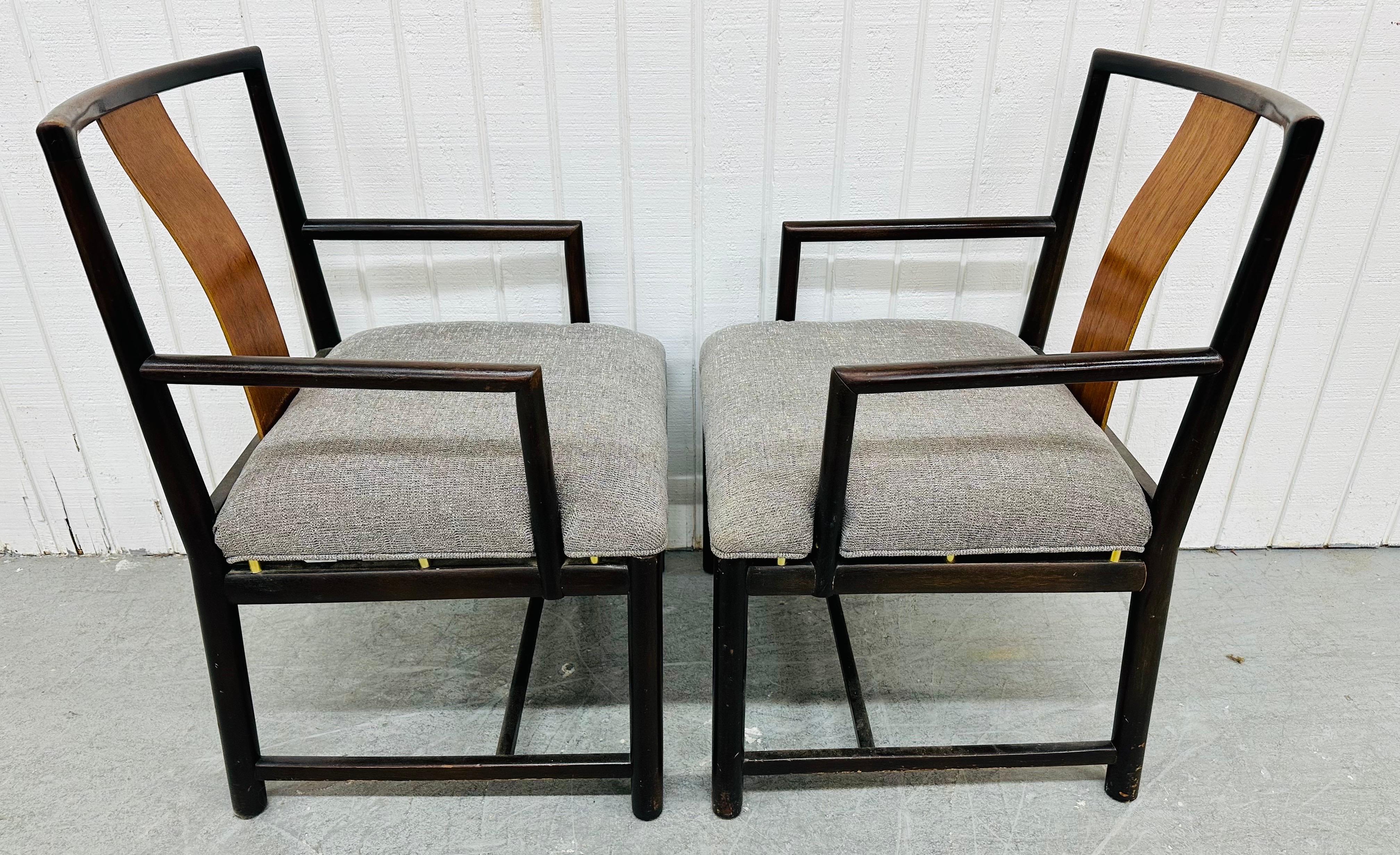 Mid-Century Modern Dunbar Style Arm Chairs - Set of 2 In Good Condition In Clarksboro, NJ