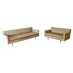 Mid-Century Modern Dunbar Tufted Sofa & Loveseat Set, 1960s