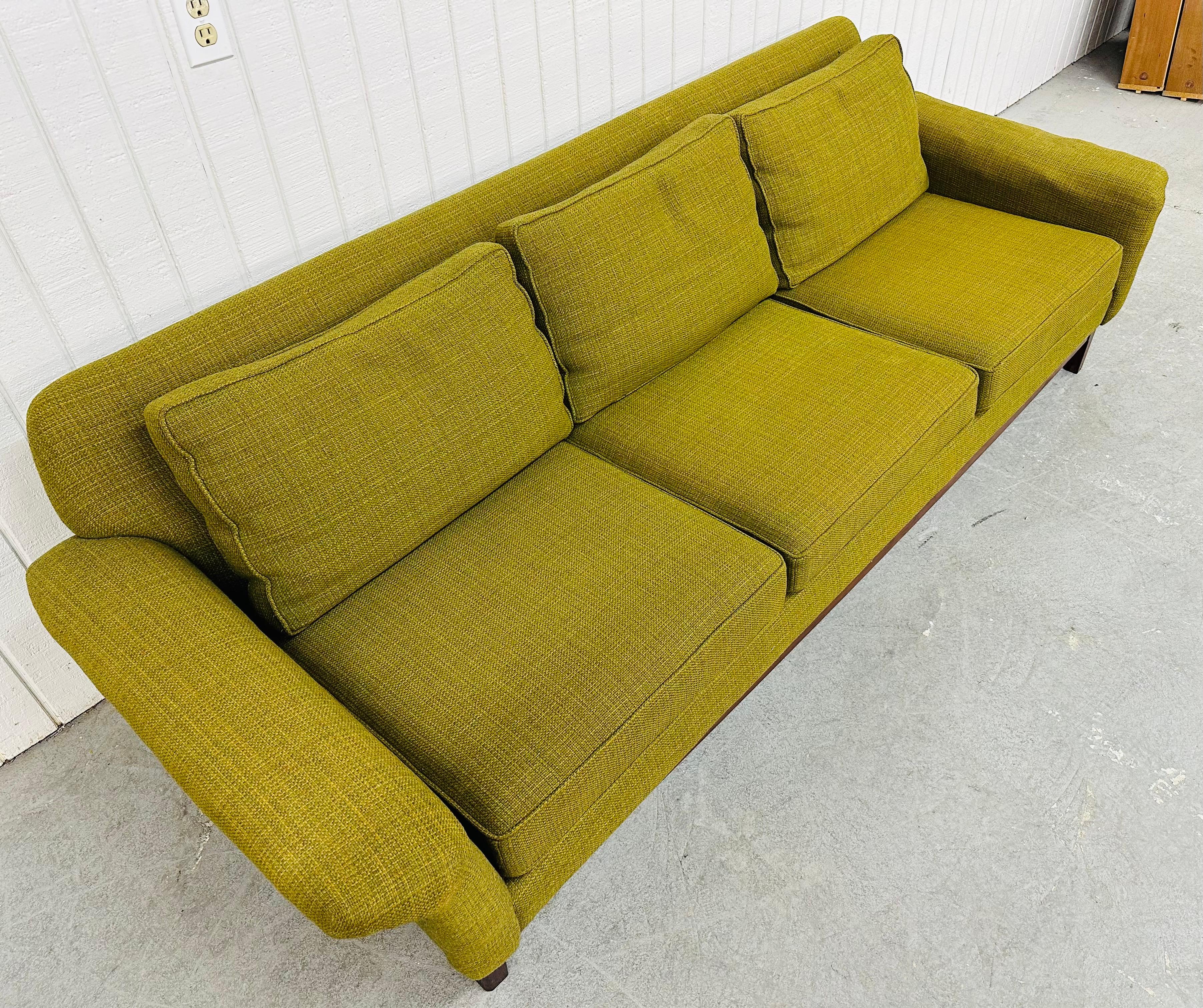 Swedish Mid-Century Modern Dux Green Sofa For Sale