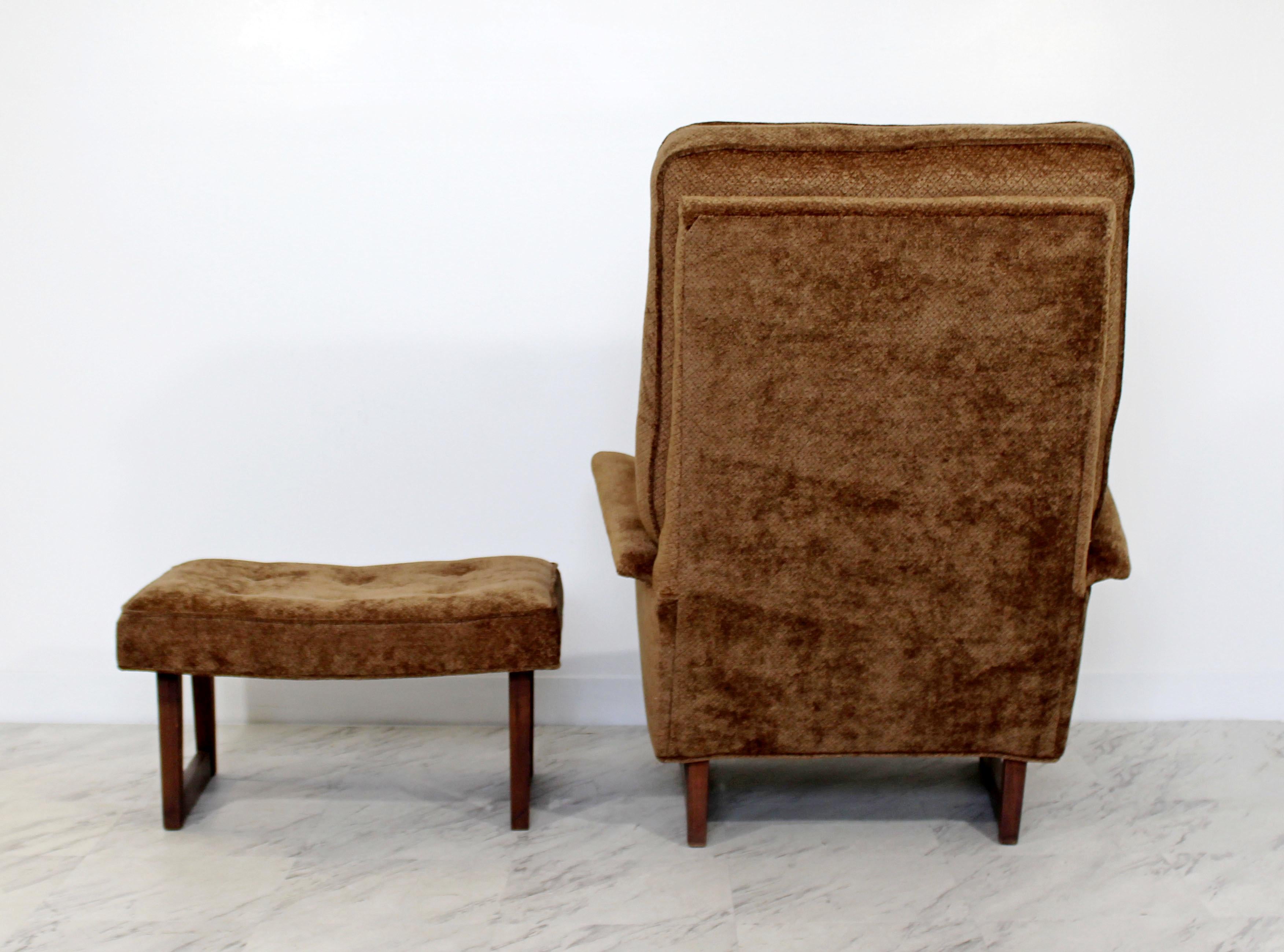 Mid-Century Modern Dux Lounge Armchair and Ottoman Danish Sculptural, 1970s 1