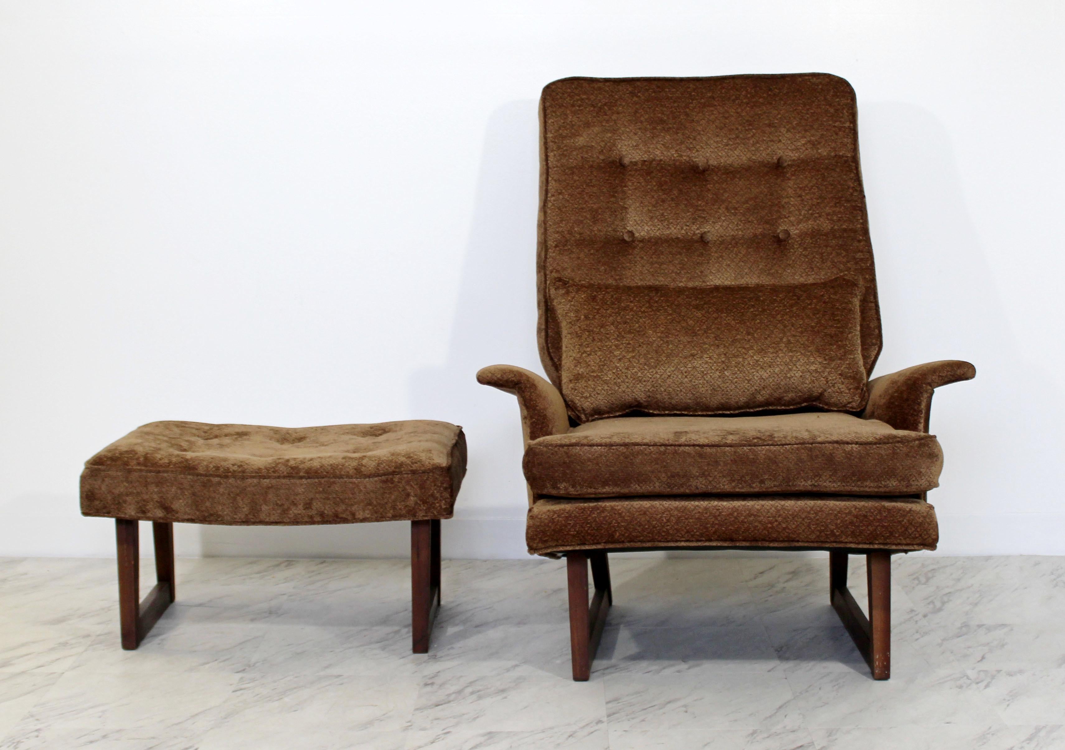 Mid-Century Modern Dux Lounge Armchair and Ottoman Danish Sculptural, 1970s 2