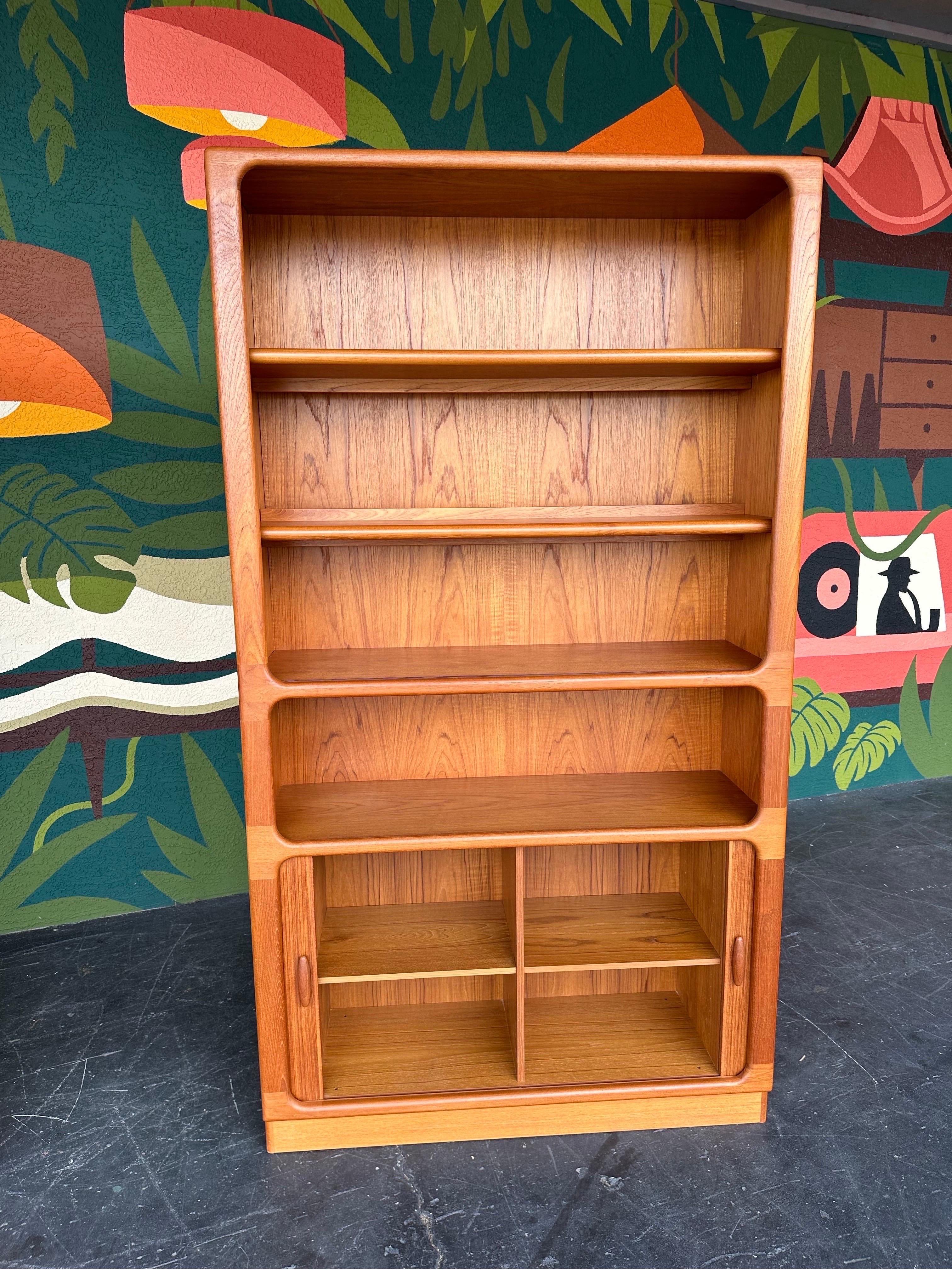 20th Century Mid Century Modern Dyrlund Danish Teak Bookcase Wall Unit, 2pc