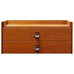 Mid-Century Modern Dyrlund Danish Teak Hanging Floating Cabinet, 1960s