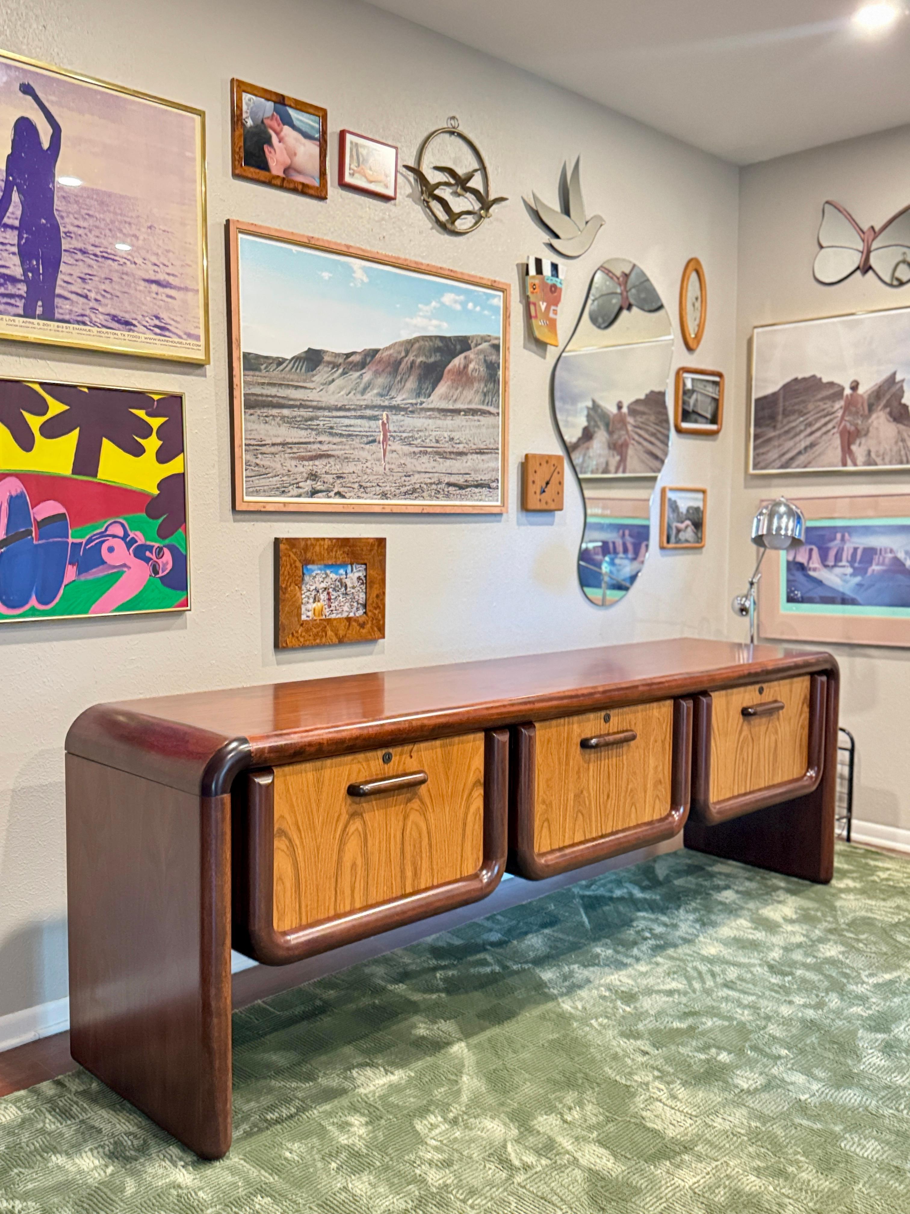 European Mid century modern Dyrlund “Supreme” credenza in rosewood, circa 1970s