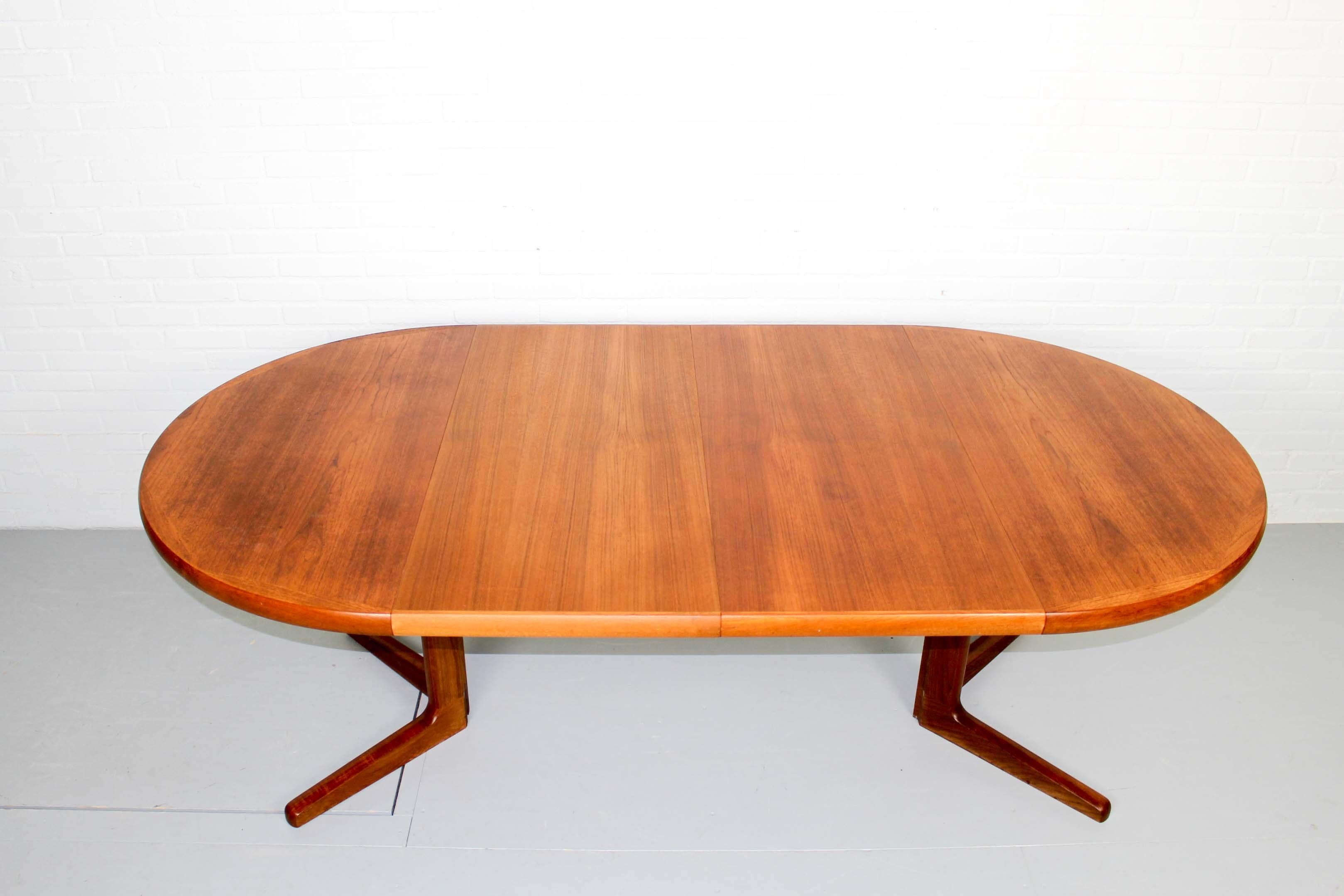 20th Century Mid-Century Modern E. Valentinsen Style Danish Teak Expandable Dining Table