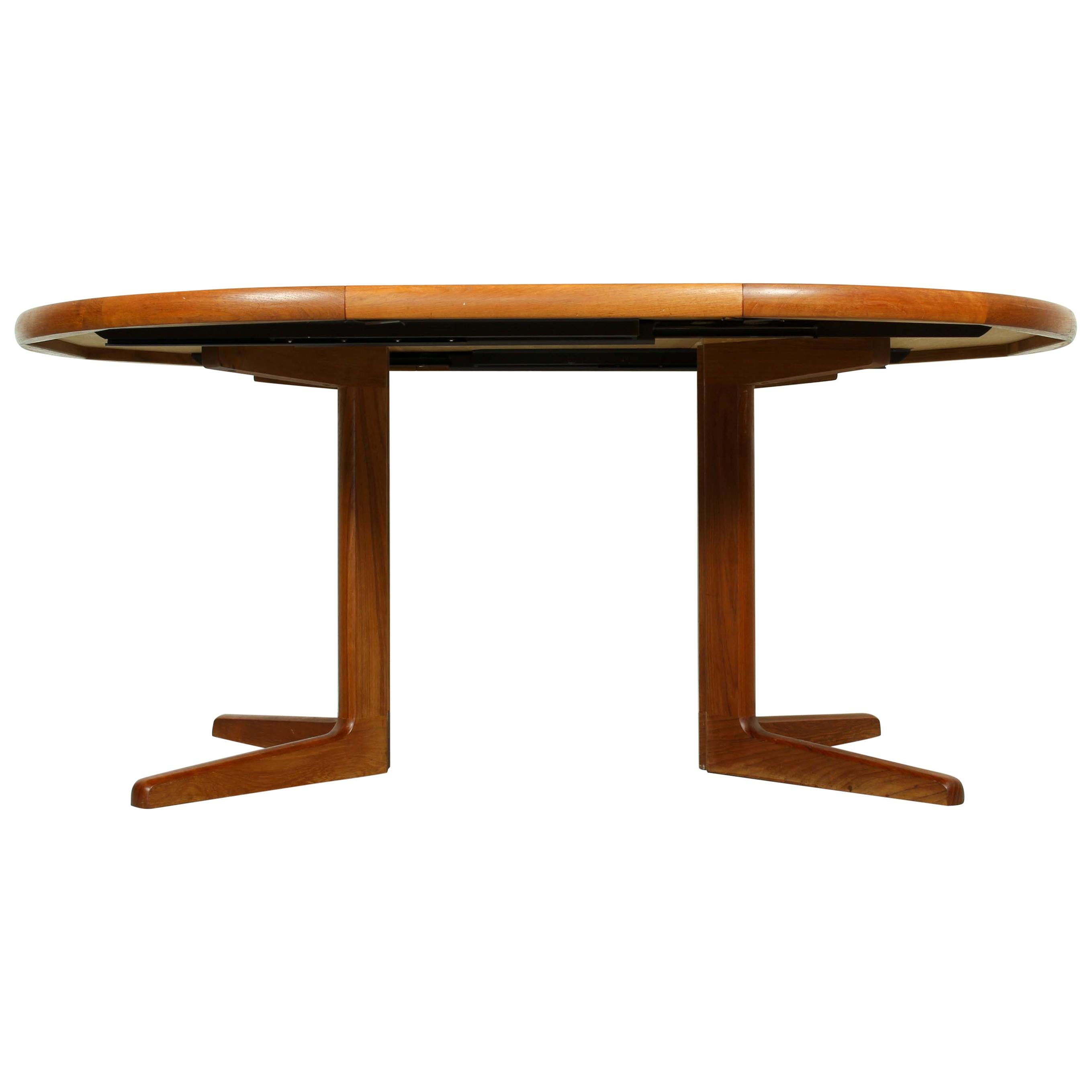 Mid-Century Modern E. Valentinsen Style Danish Teak Expandable Dining Table