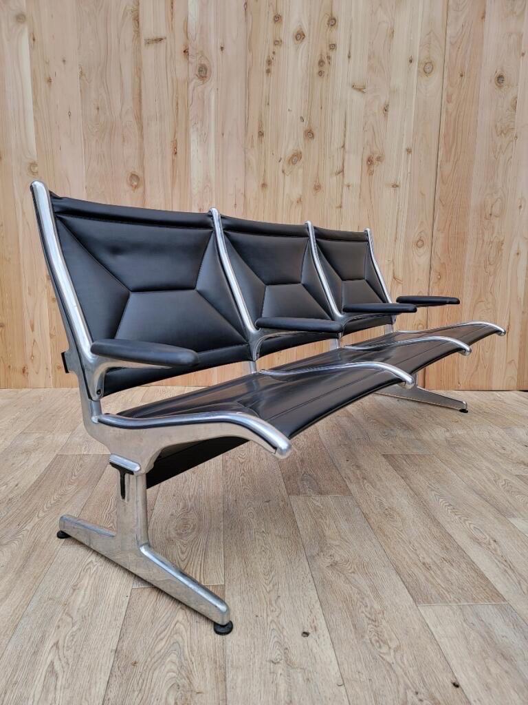 Mid-Century Modern Eames 3 Tandem Sling Airport Bench for Herman Miller 6