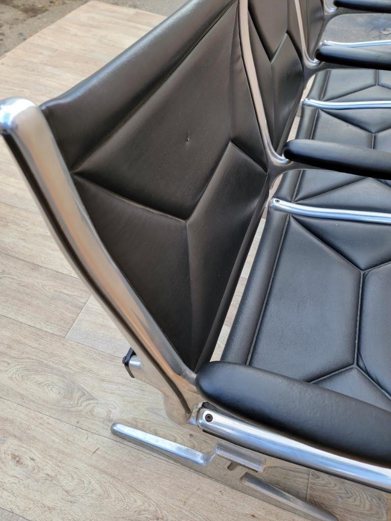 Mid-Century Modern Eames 3 Tandem Sling Airport Bench for Herman Miller 10