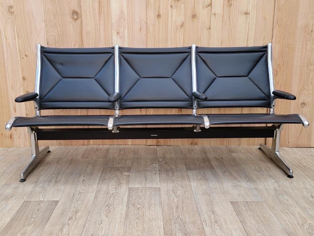 Mid-Century Modern Eames 3 Tandem Sling Airport Bench for Herman Miller 1