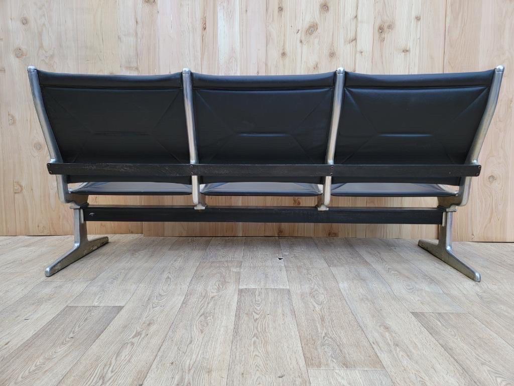 Mid-Century Modern Eames 3 Tandem Sling Airport Bench for Herman Miller 3