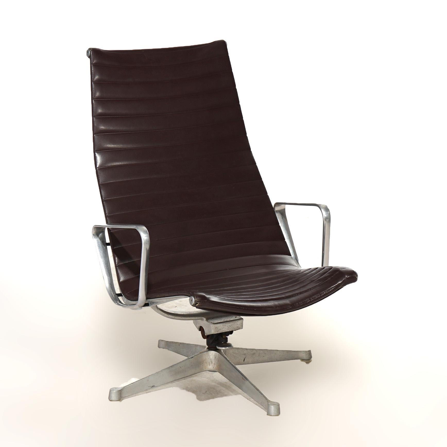 Mid-Century Modern Mid Century Modern Eames by Miller (attr.) Chrome & Leather Desk Chair C1950