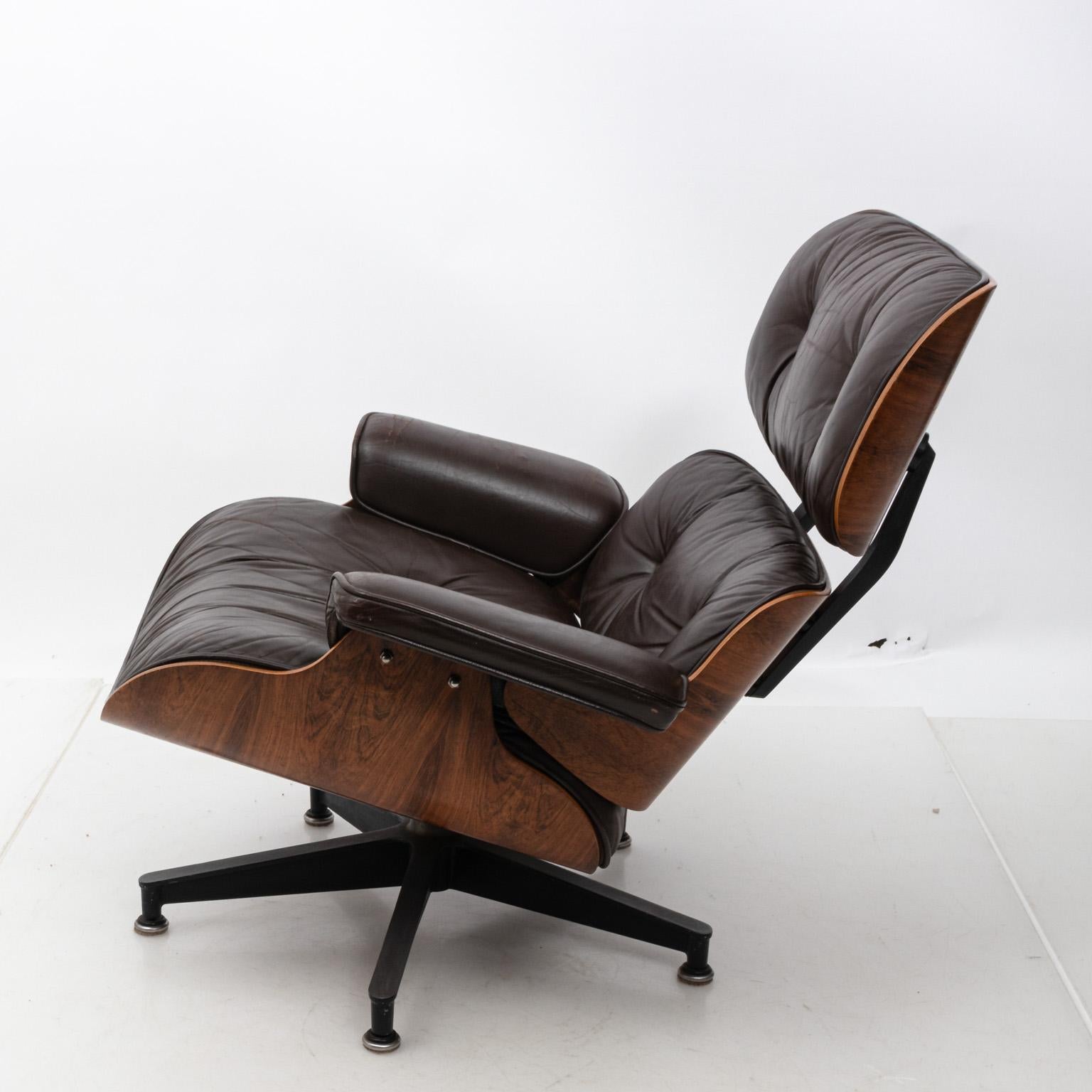 Mid-Century Modern Eames Chair and Ottoman 4