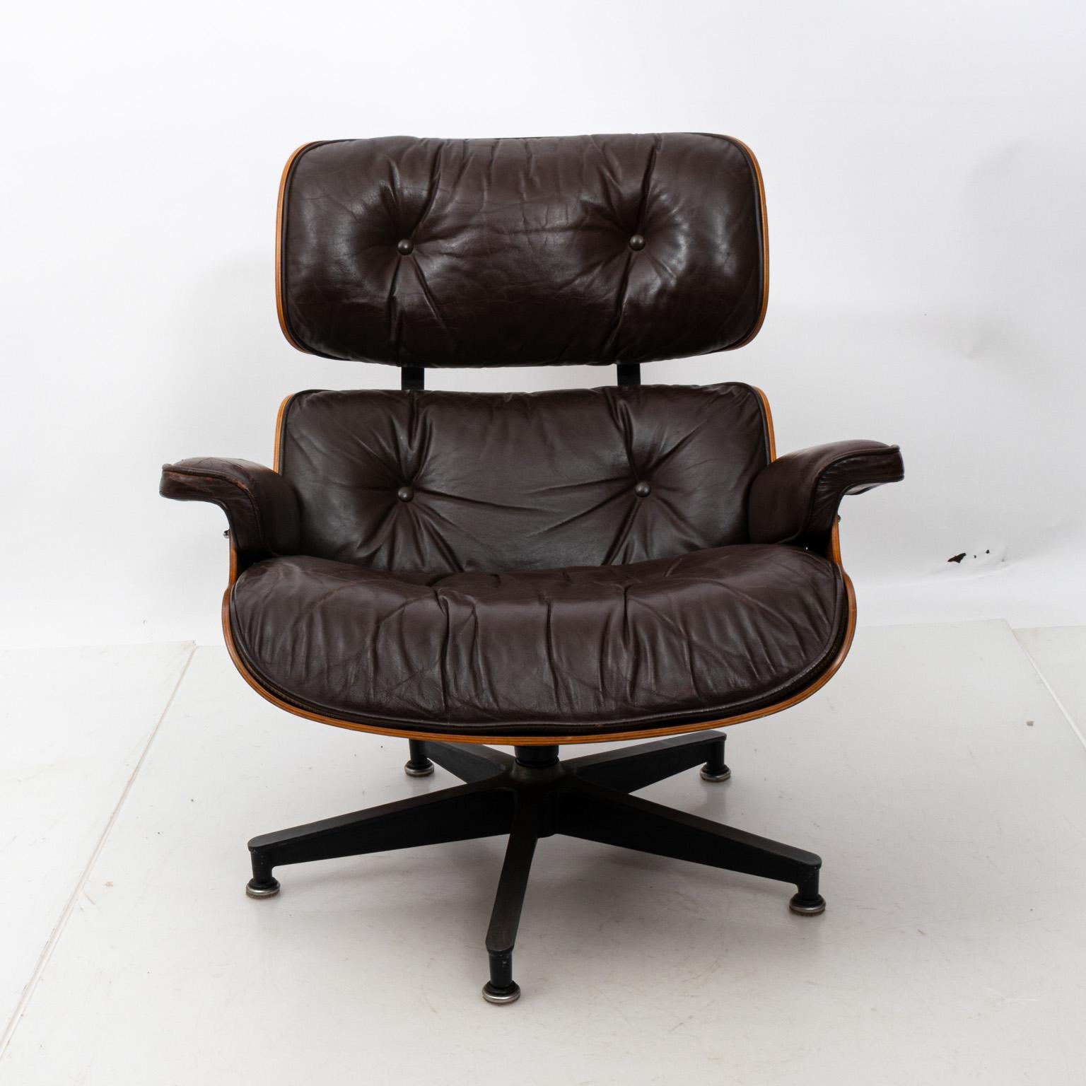 Mid-Century Modern Eames Chair and Ottoman 6