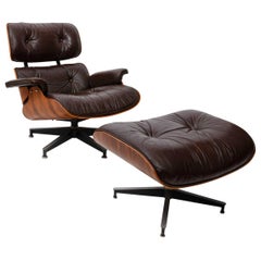 Mid-Century Modern Eames Chair and Ottoman