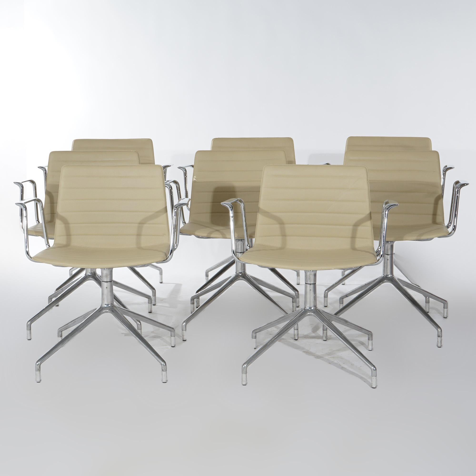 Mid-Century Modern Eames for Miller Table & Swivel Chairs by Cazzaniga, 20th C 13