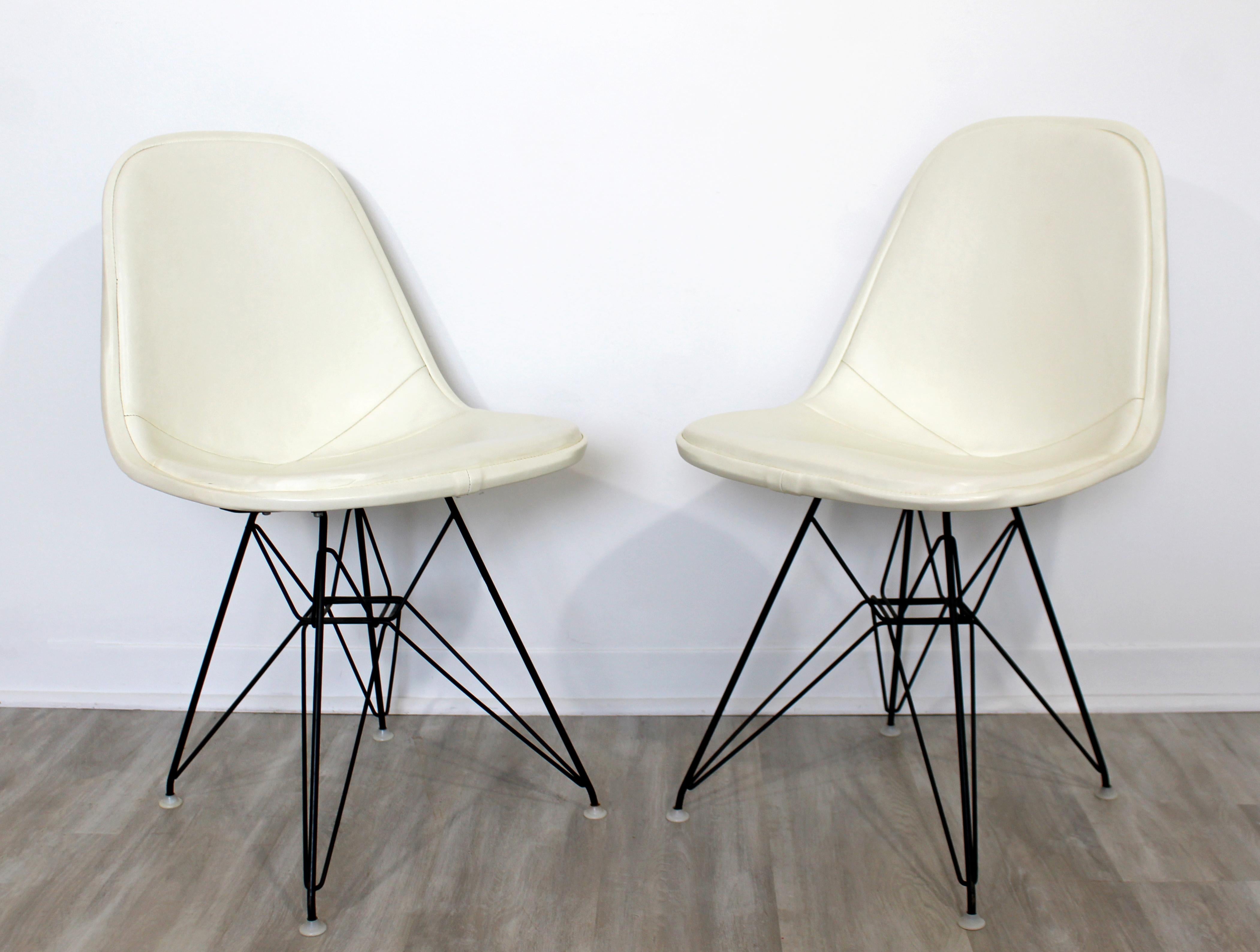 American Mid-Century Modern Eames Herman Miller Eiffel Tower DKR Set of 6 Side Chairs