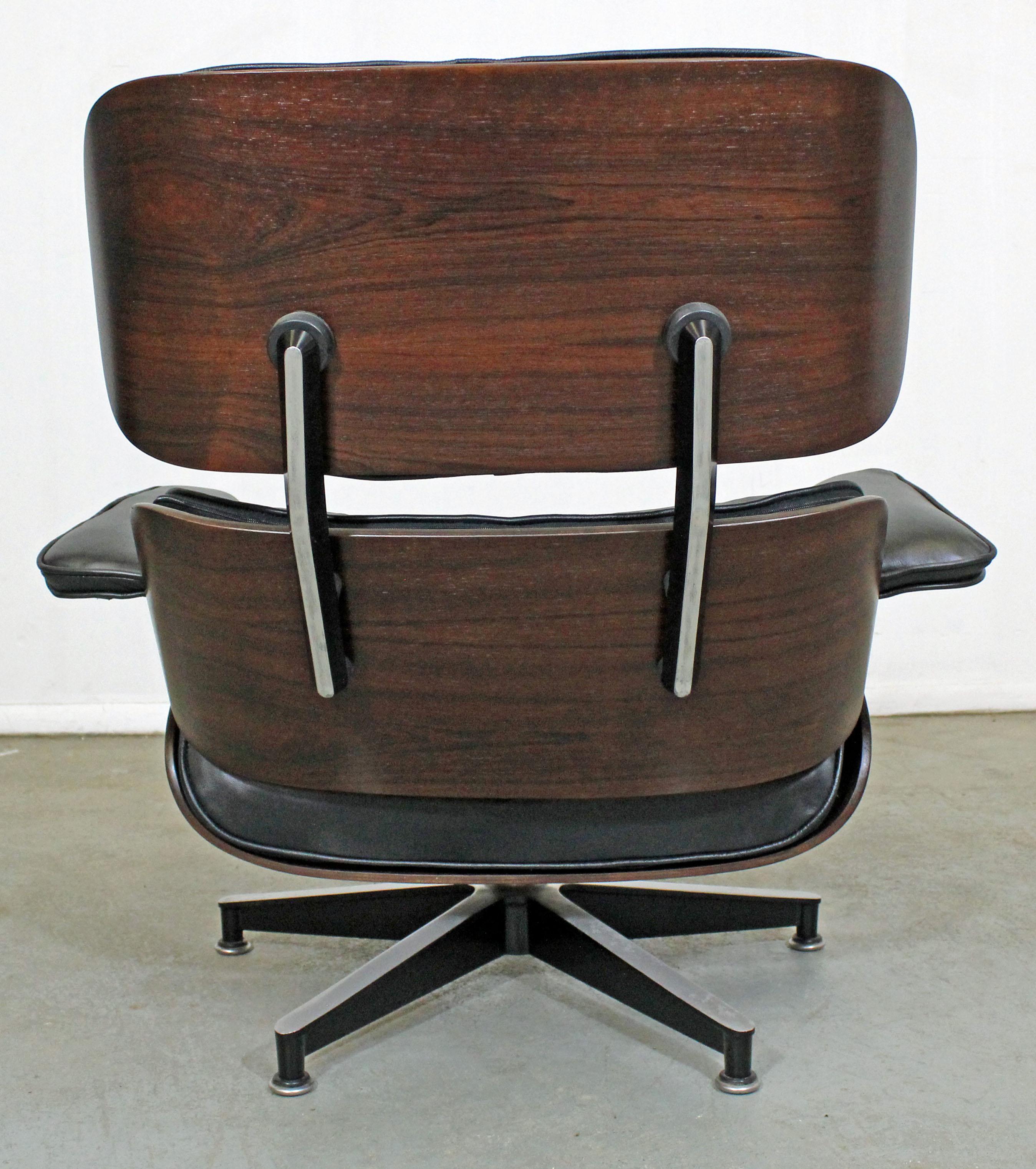 Mid-Century Modern Eames Herman Miller Rosewood Lounge Chair 670 & Ottoman 671 6