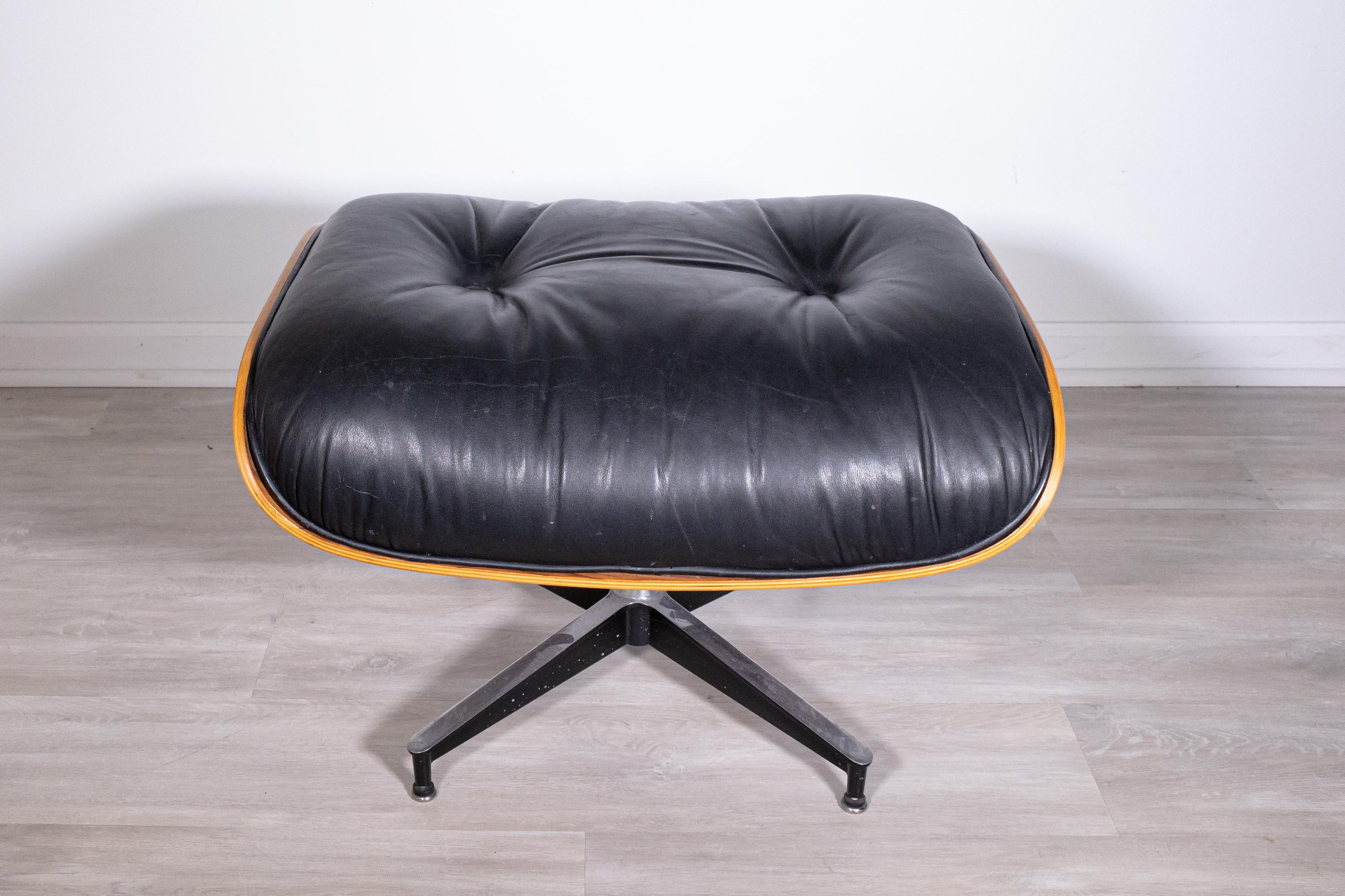 Mid Century Modern Eames Herman Miller Rosewood Lounge Chair & Ottoman 1986 1
