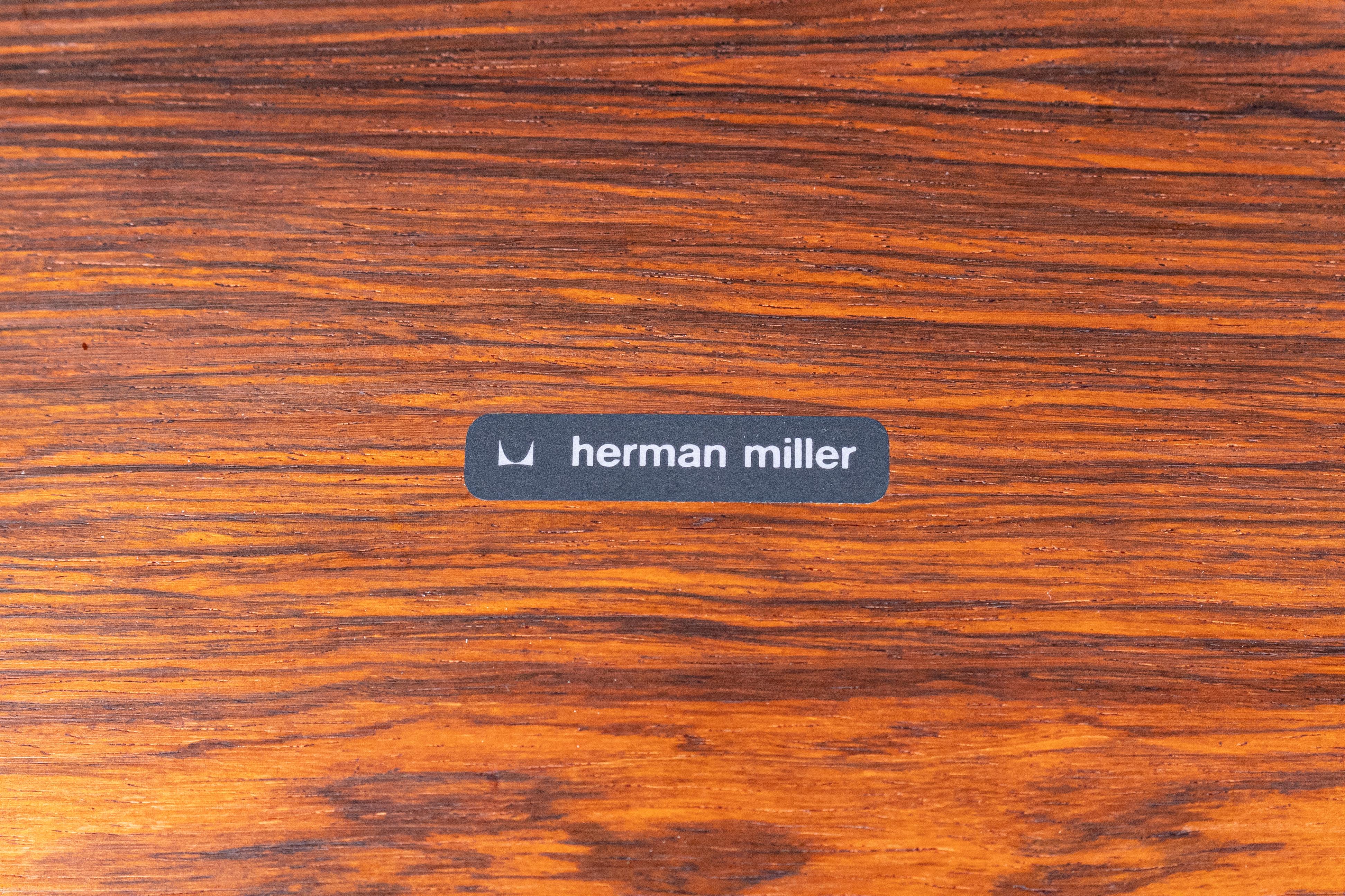 Mid Century Modern Eames Herman Miller Rosewood Lounge Chair & Ottoman 1986 2