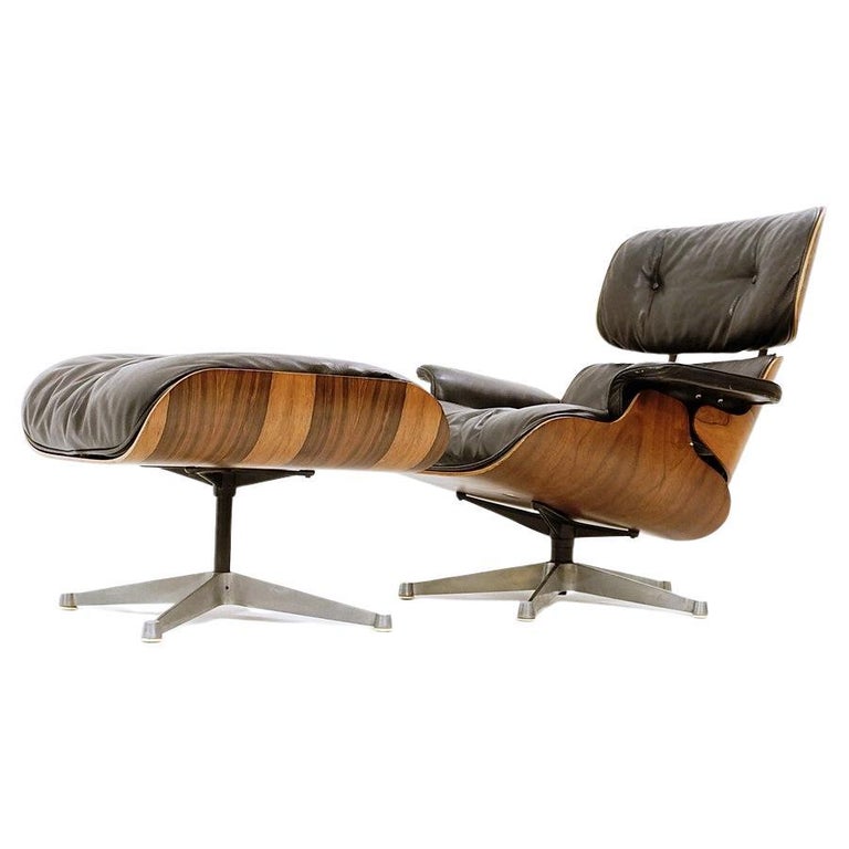 MidCentury Modern Eames Lounge Chair and Ottoman at 1stDibs